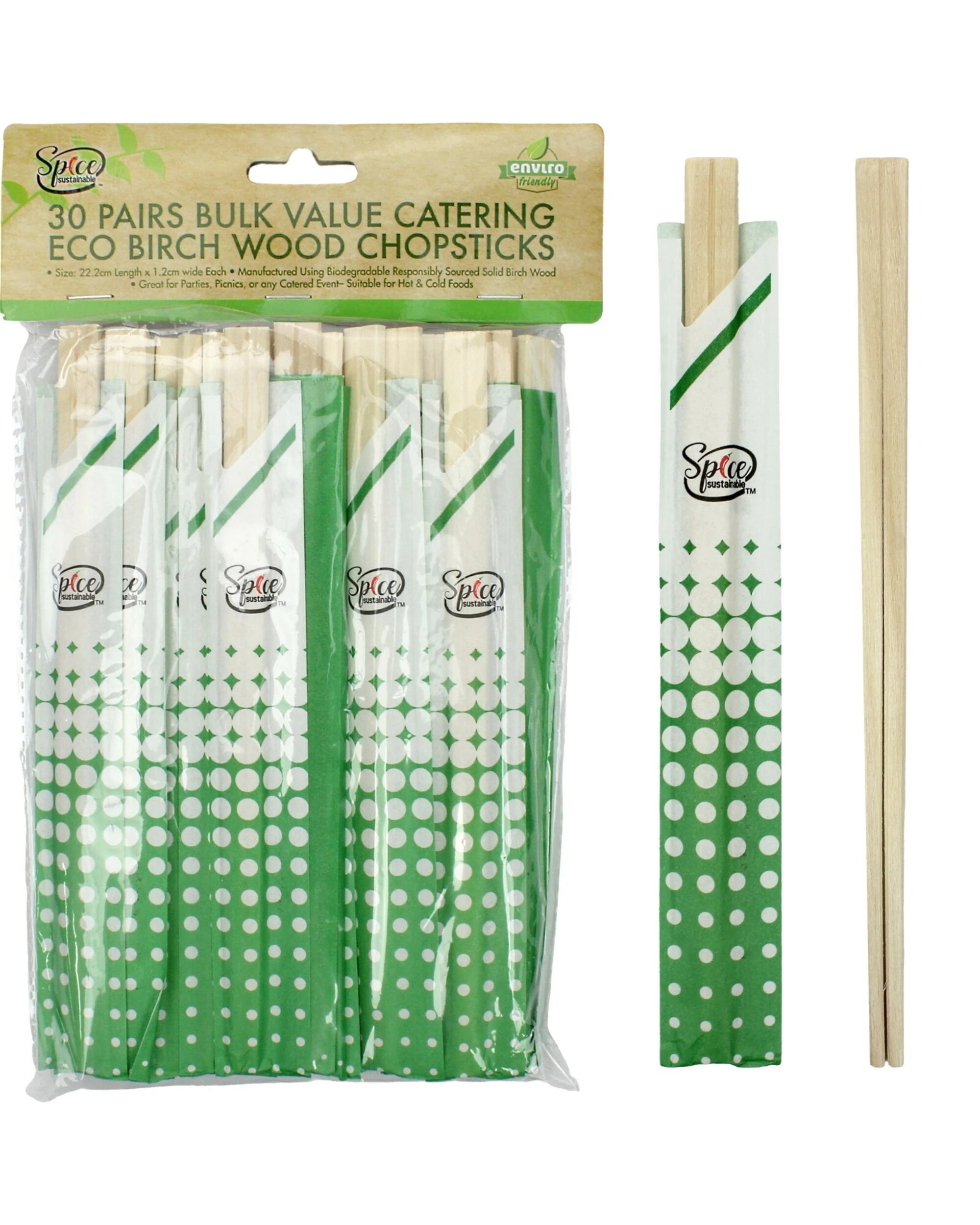 1 Durmaz Eco Wooden Chopsticks Pack of 30 Pairs - Natural, 1 of 1