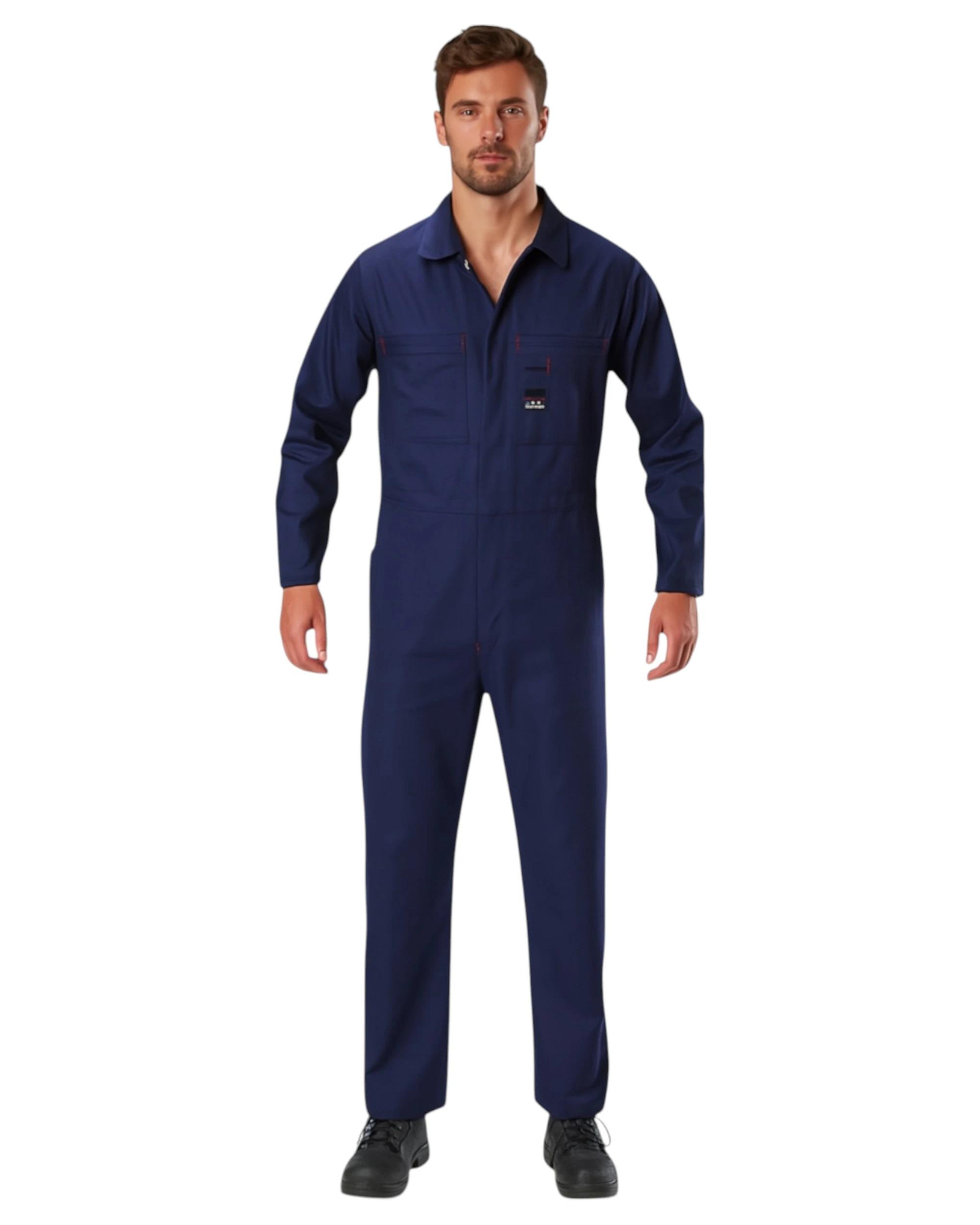 7 Hard Yakka Mens Cotton Lightweight Drill Coverall Navy NAVY, 7 of 7