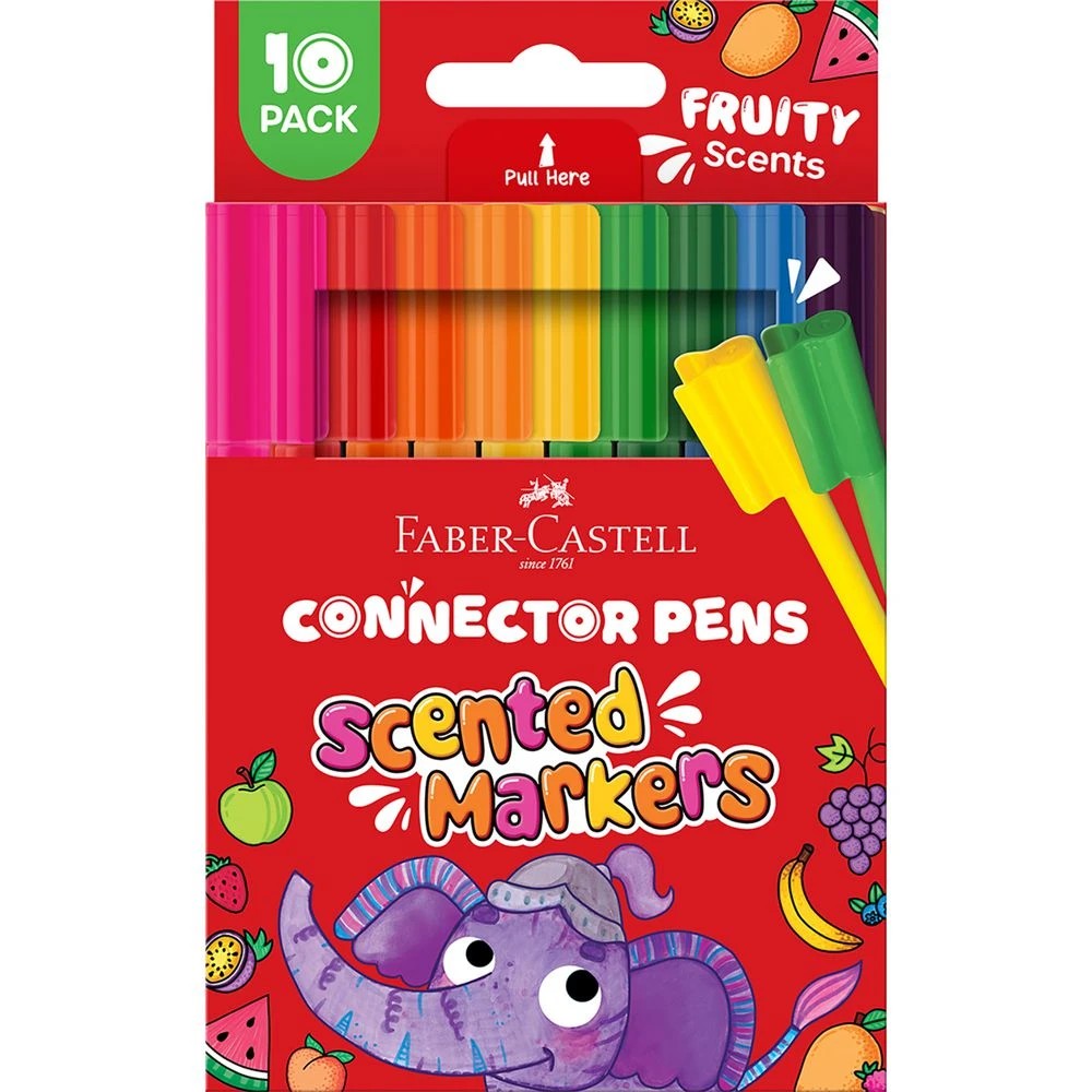 1 Faber-Castell Connector Pens Fruity Scents 10 Pack, 1 of 5