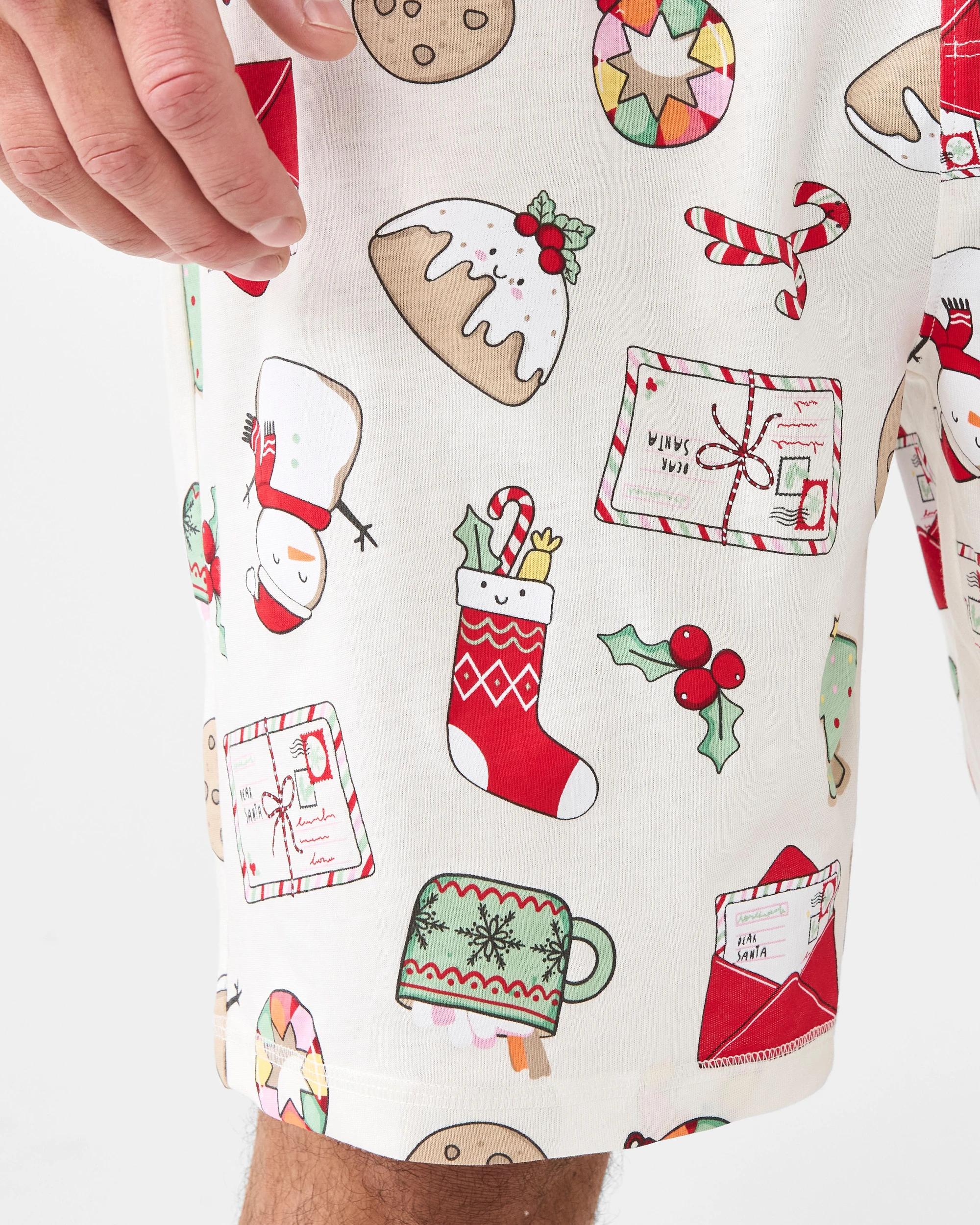 8 Family Matching Christmas Icons Wishing Tree Mens Pyjama Set Xmas Icons, 8 of 9