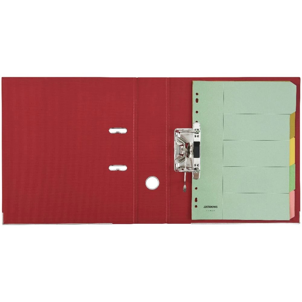 5 J.Burrows PP Lever Arch Binder Red, 5 of 5