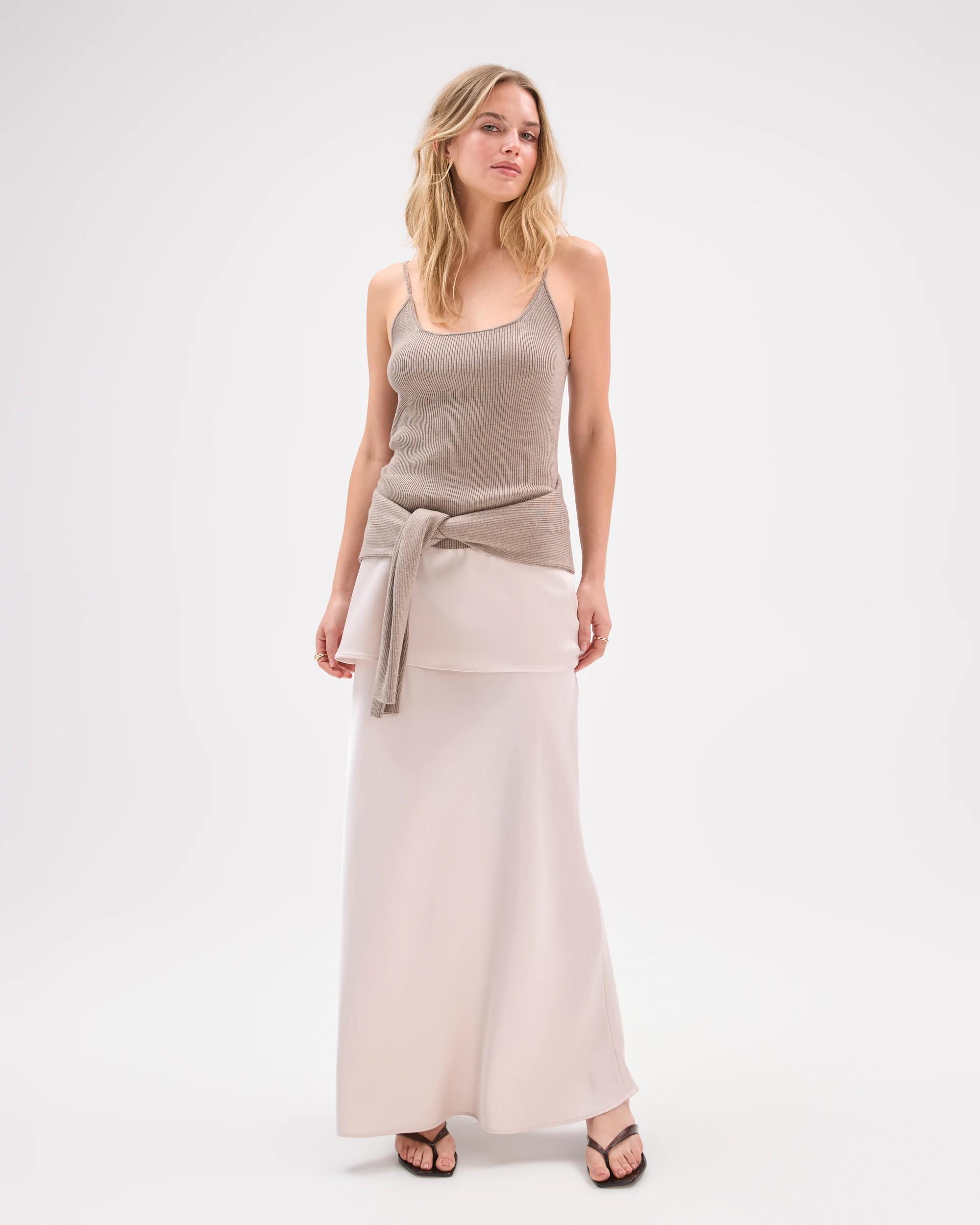 2 Lily Loves Knitted Cami TAUPE MARLE, 2 of 8