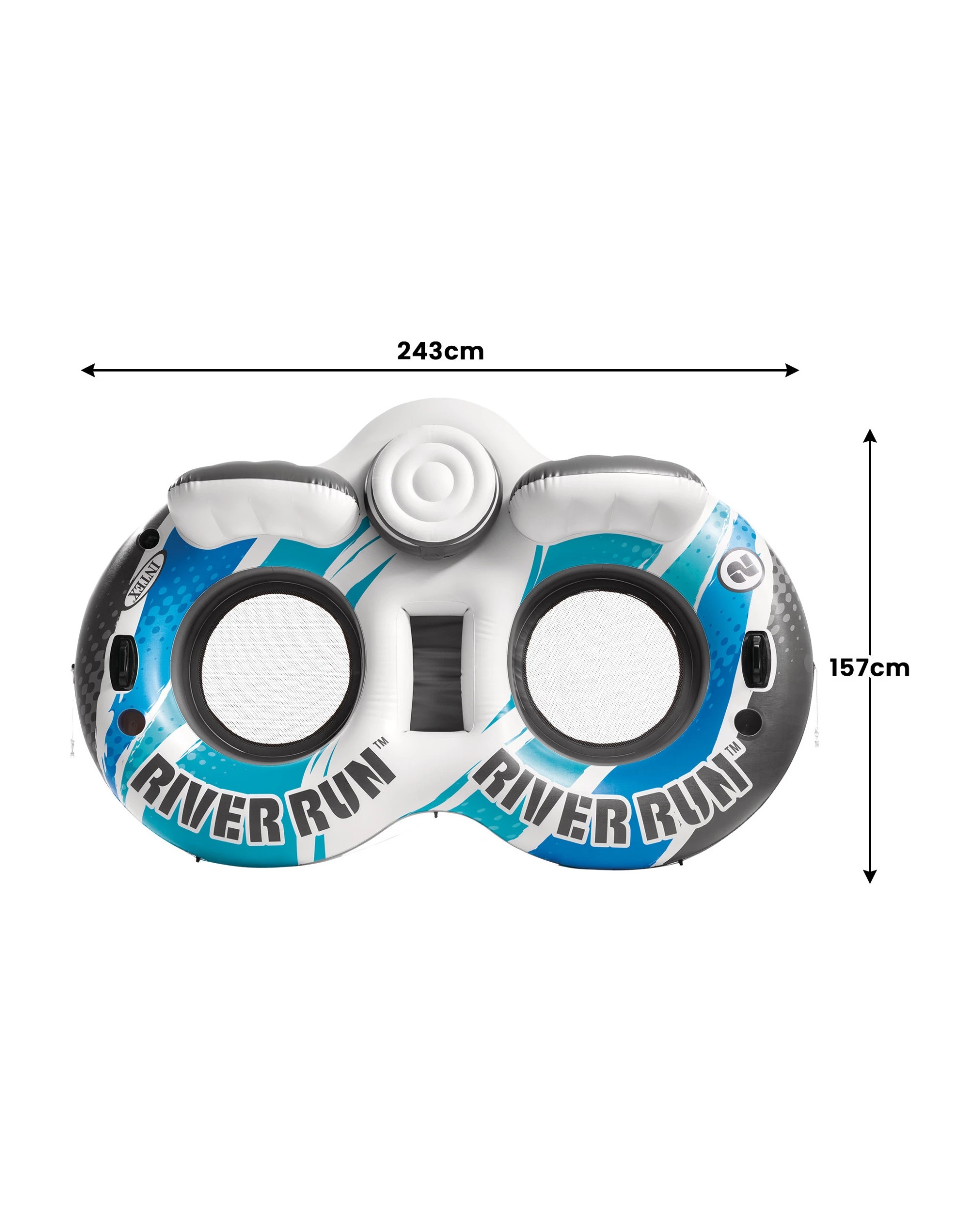 3 Intex River Run 2 Inflatable Floating Lake Tube - Blue, 3 of 8