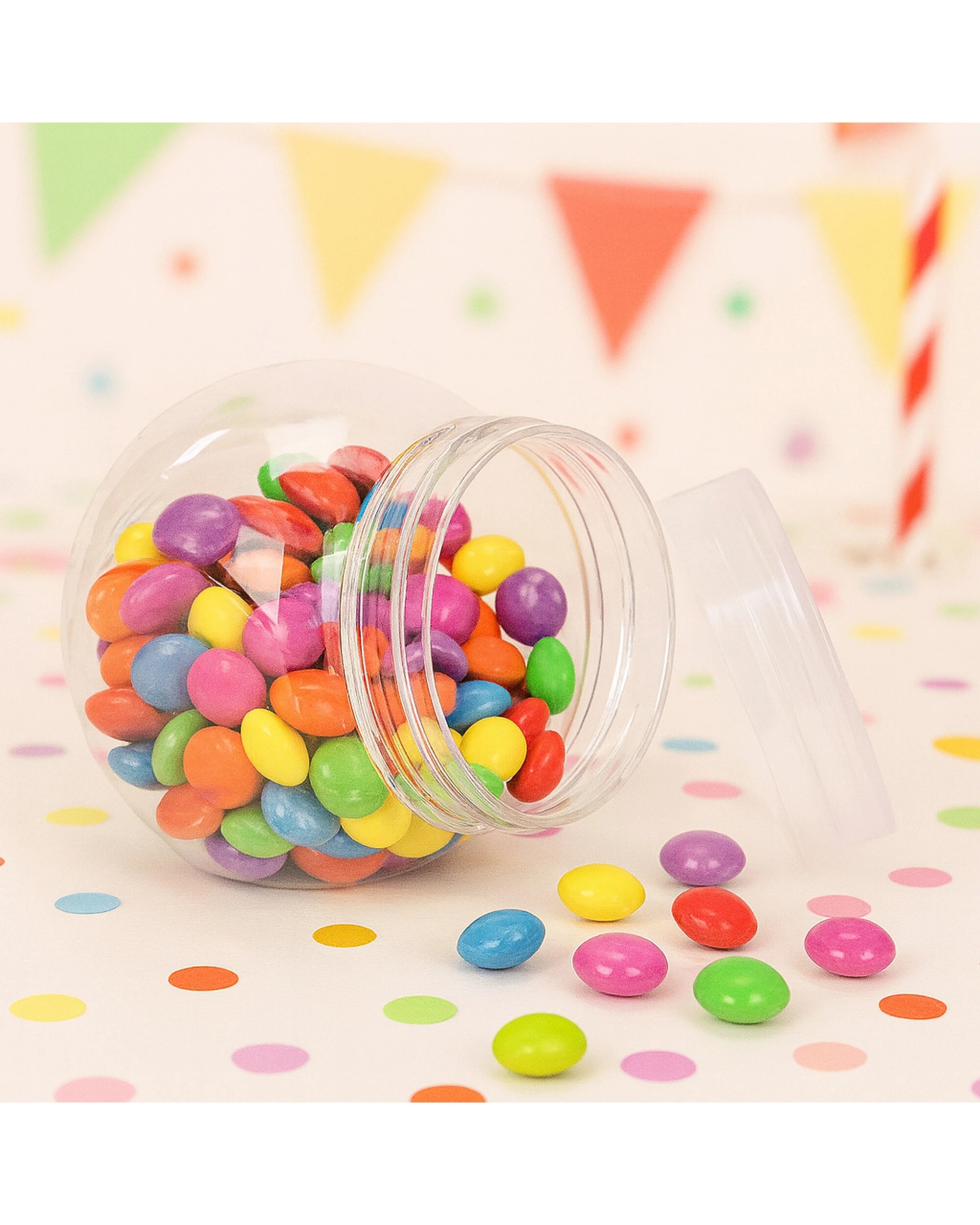 2 Party Maker Plastic Storage Screw Top Jar 130ml - Clear, 2 of 3