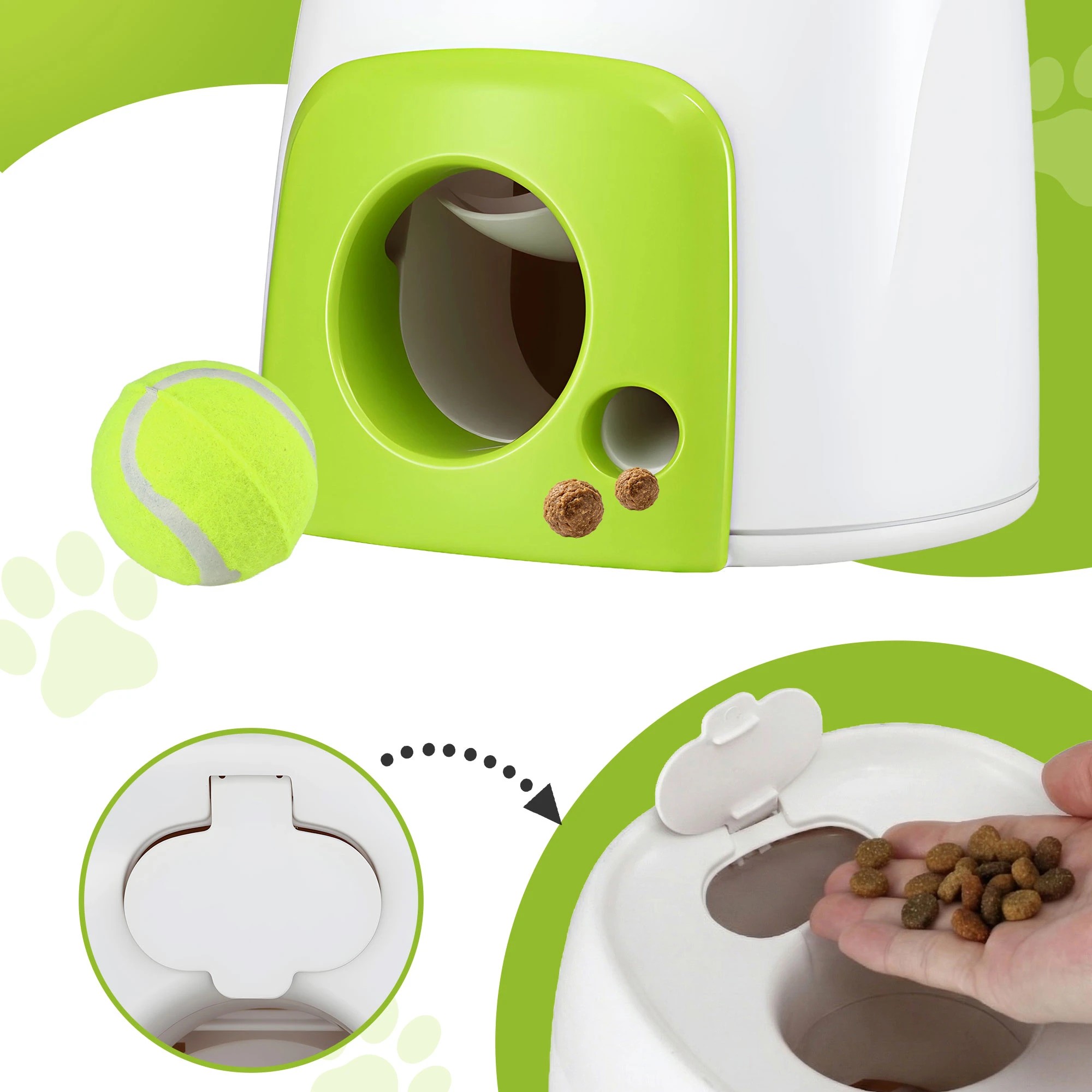 4 i.Pet 2-in-1 Interactive Dog Treat Dispenser Toy with 2 Balls, 4 of 8