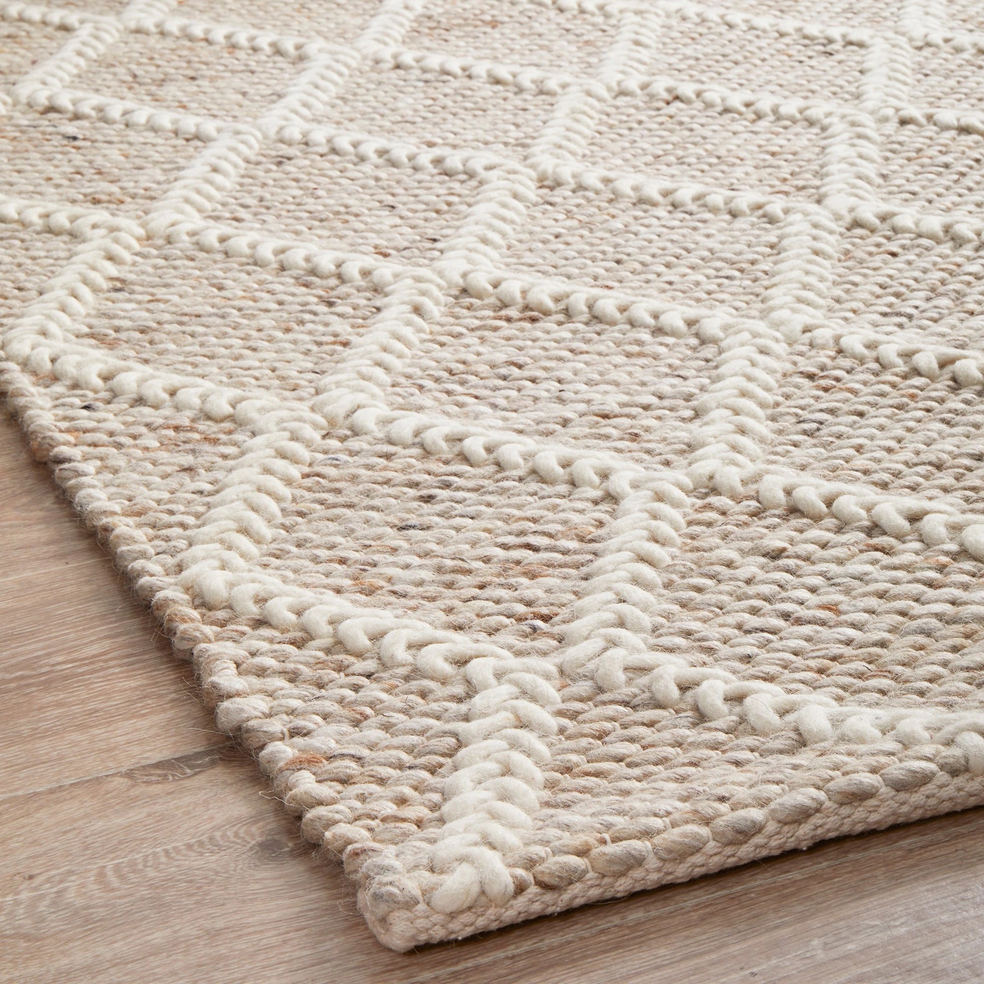 7 Common Ground Rugs Valor 225x155cm - Medium Hand Loomed Rug - Beige, 7 of 9