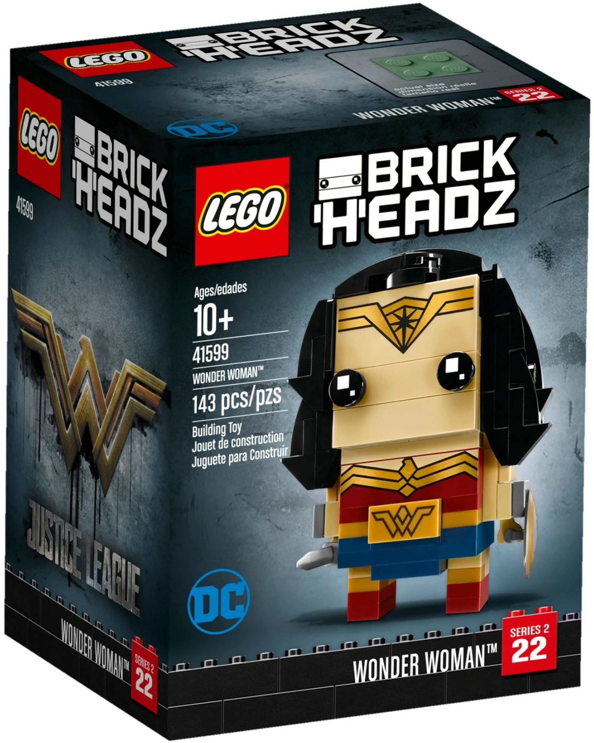 1 LEGO 41599 Wonder Woman BrickHeadz Building Kit, 1 of 3