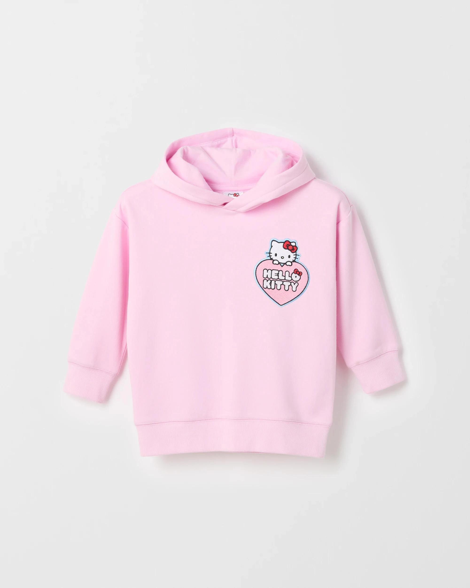 4 Hello Kitty Australian Cotton Blend Fleece Hoodie PINK, 4 of 7