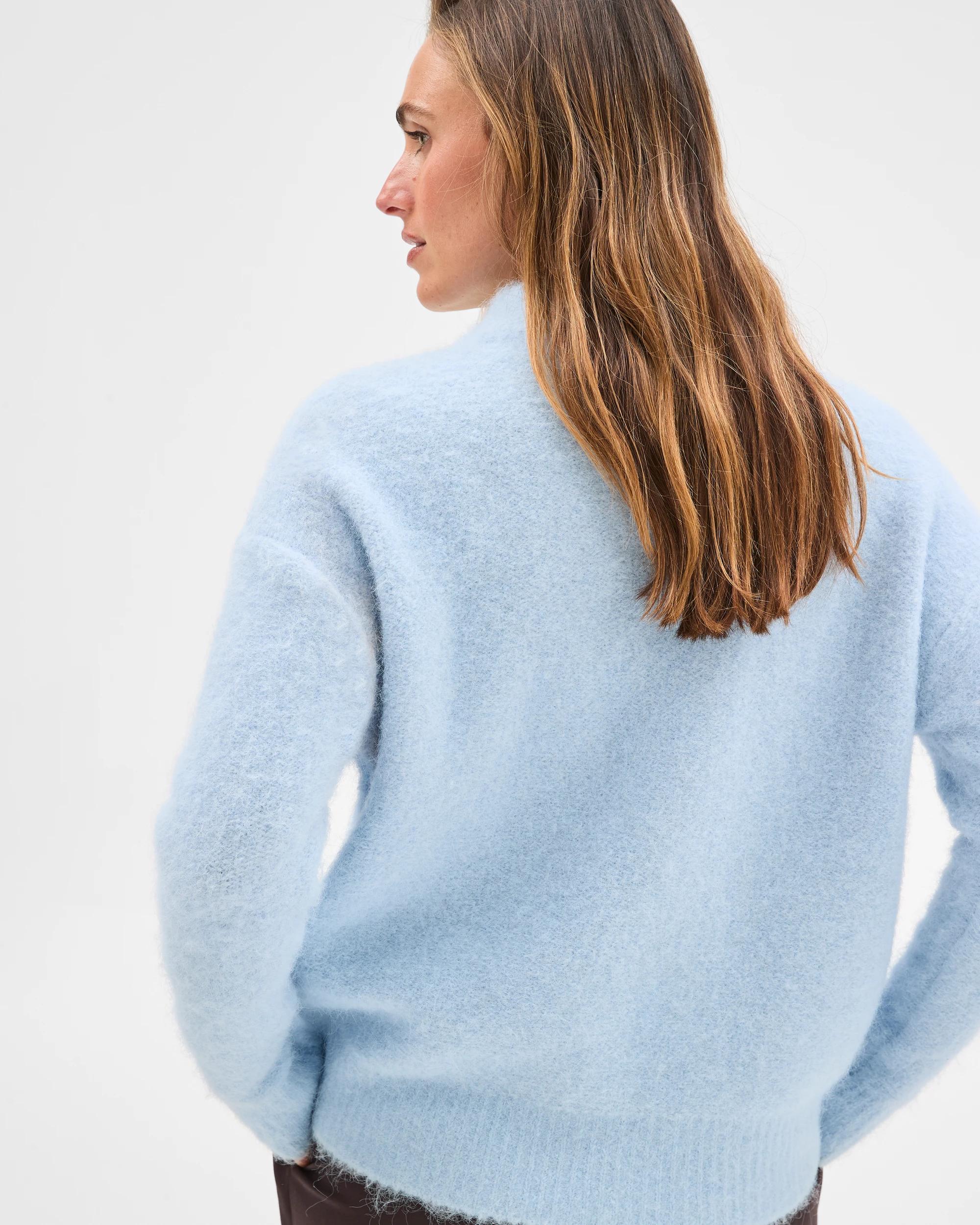 6 Preview Plush Mock Neck Jumper BLUE MIST, 6 of 6