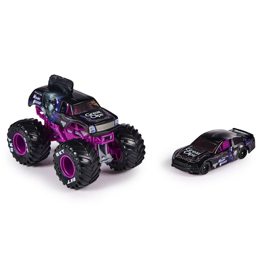 4 Monster Jam 1:64 Scale Truck and Race Car Set - Assorted, 4 of 6