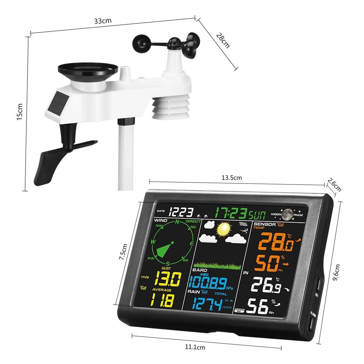 2 Maxkon Solar Powered Wireless Weather Station, 2 of 3