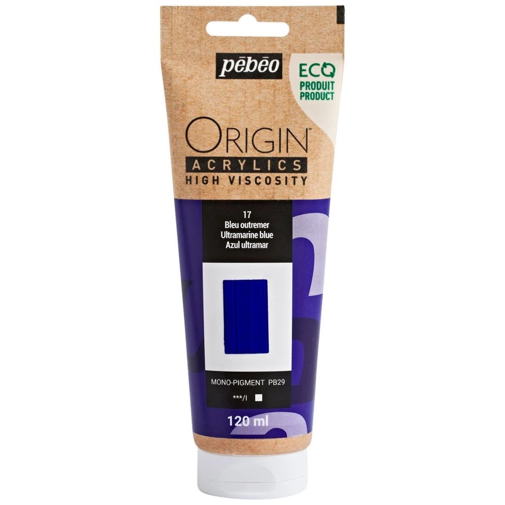 1 Pebeo Origin Acrylic Paint 120mL Ultramarine Blue, 1 of 2