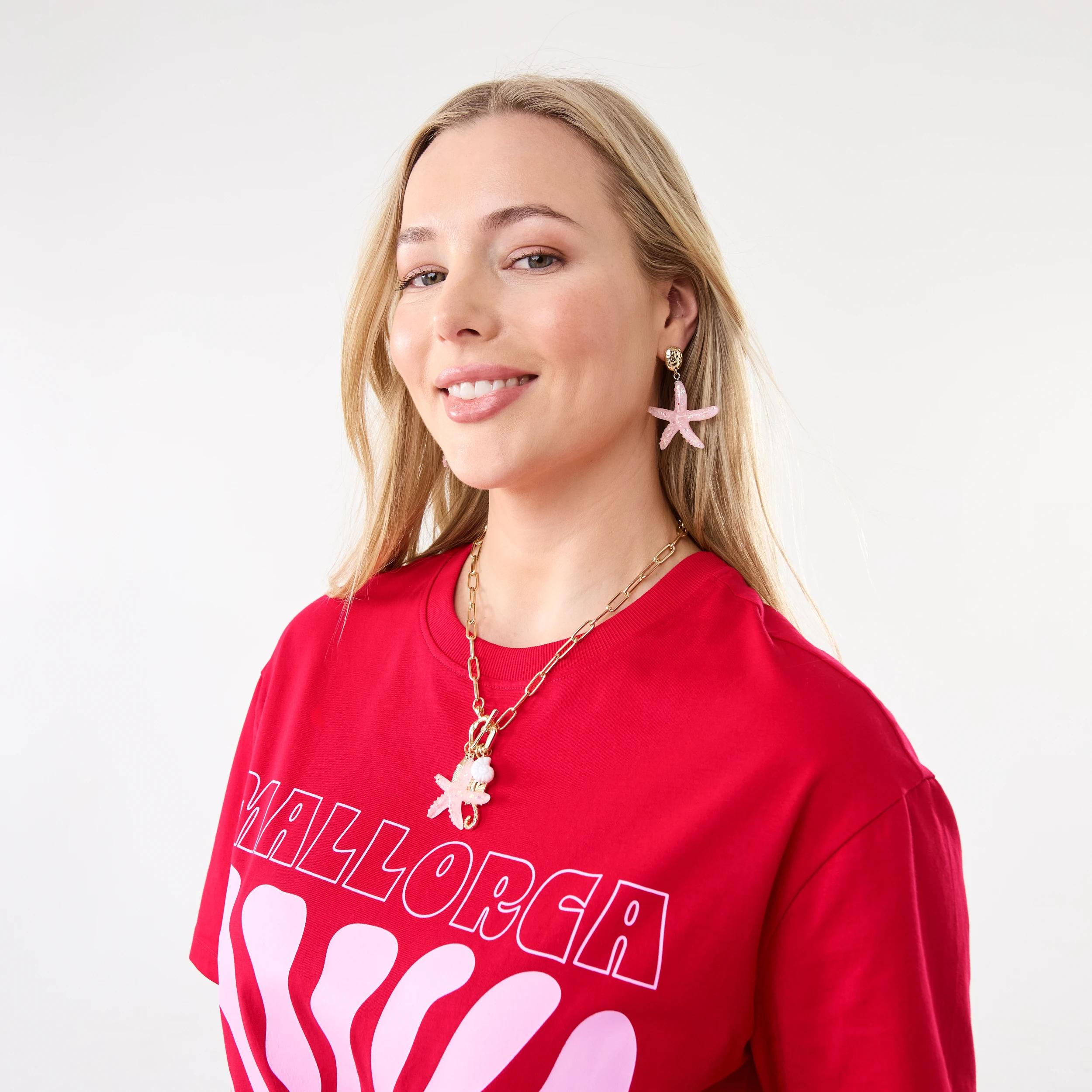 4 Starfish Charm Necklace - Gold Tone and Pink Gold, 4 of 5