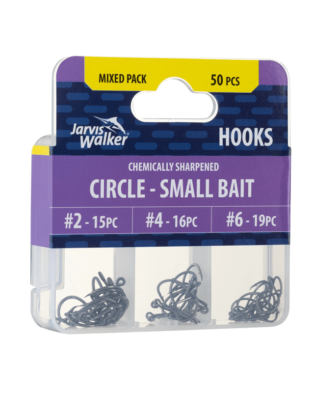 50 Piece Jarvis Walker Mixed Circle Hooks - Small 
