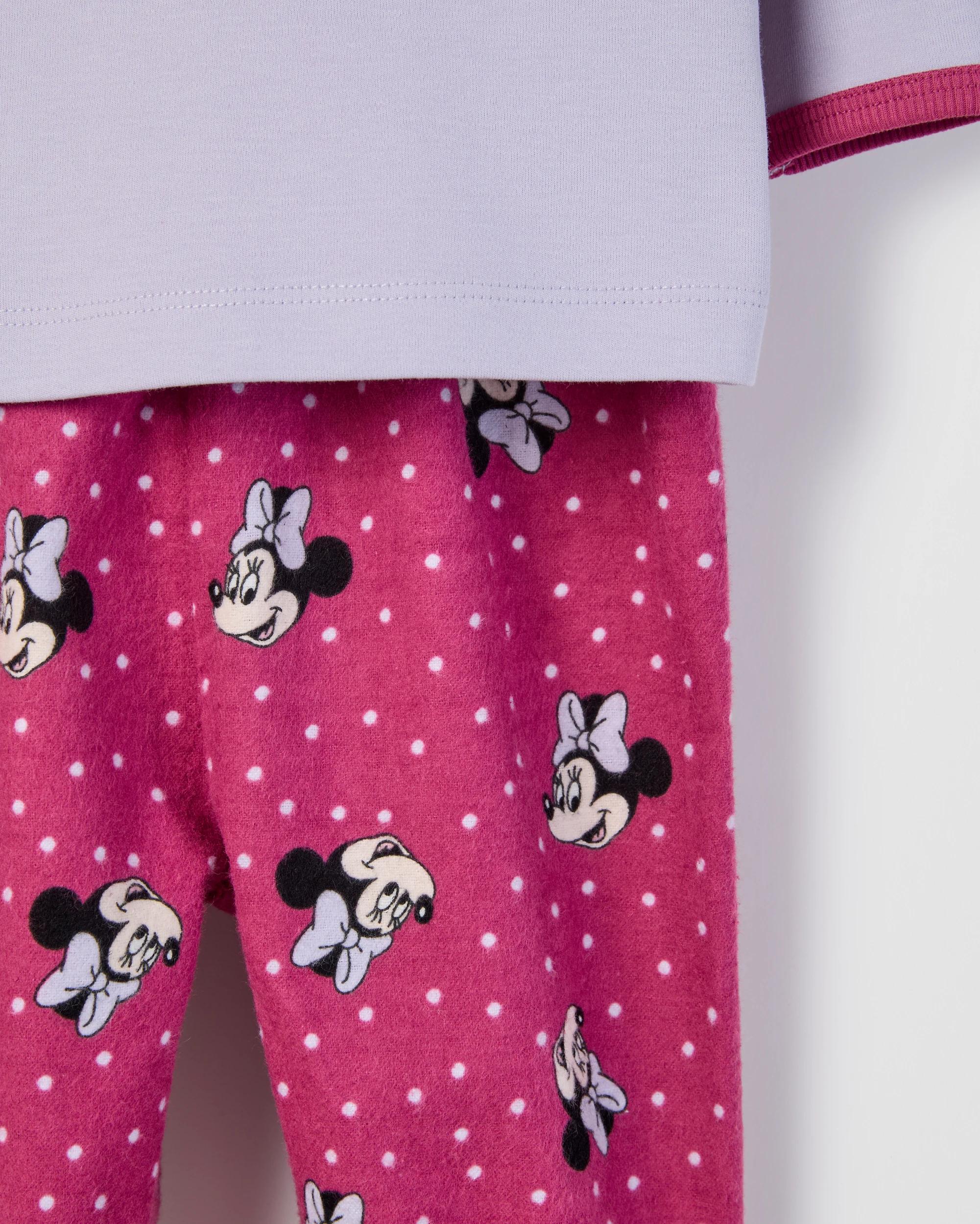 3 Disney Minnie Organic Cotton Baby Knit/Flannel Pyjama Set MINNIE, 3 of 3