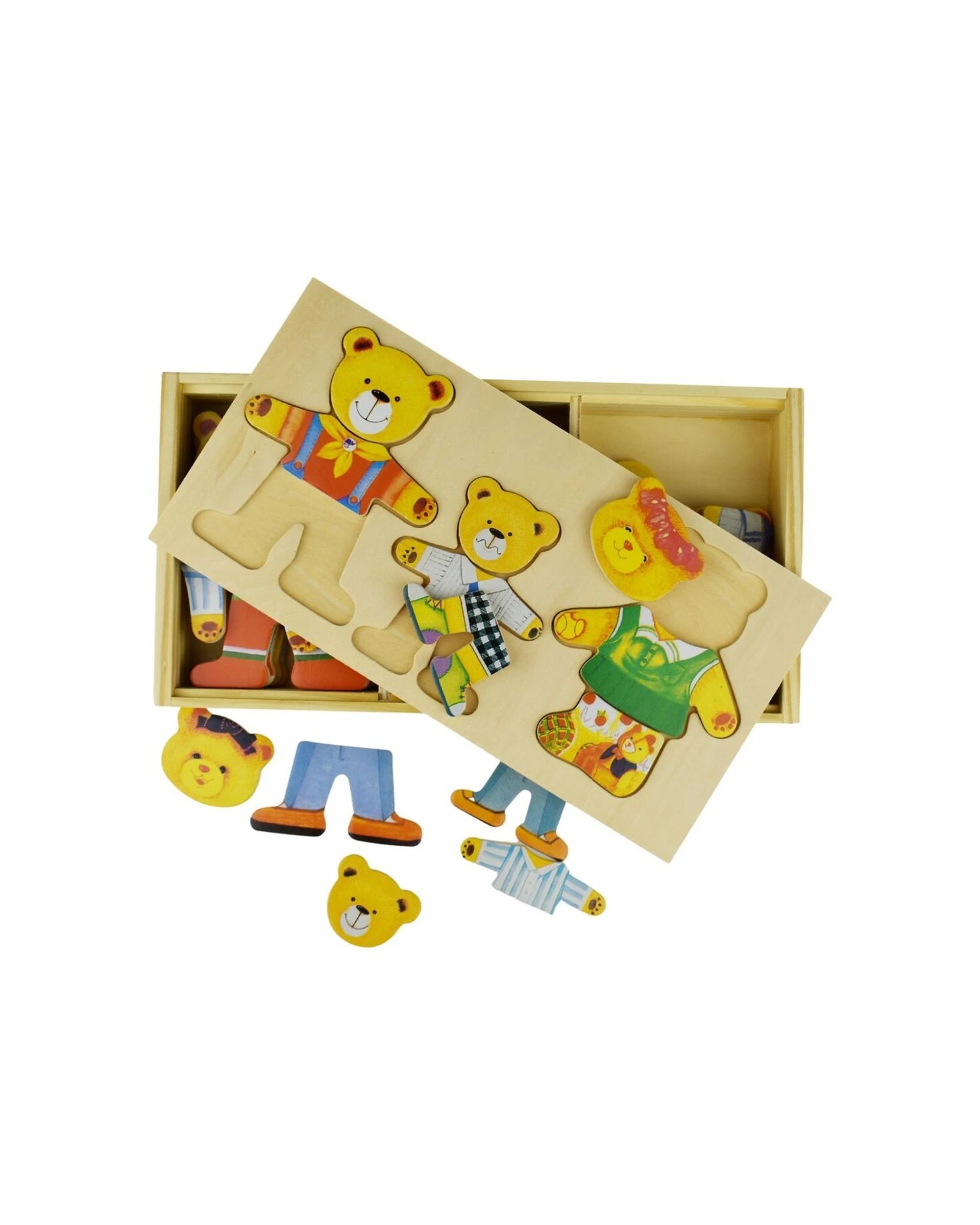 7 Kaper Kidz Dressing Bear Family Wooden Blocks Pretend Play Toy 18 Months Plus - Multi, 7 of 8