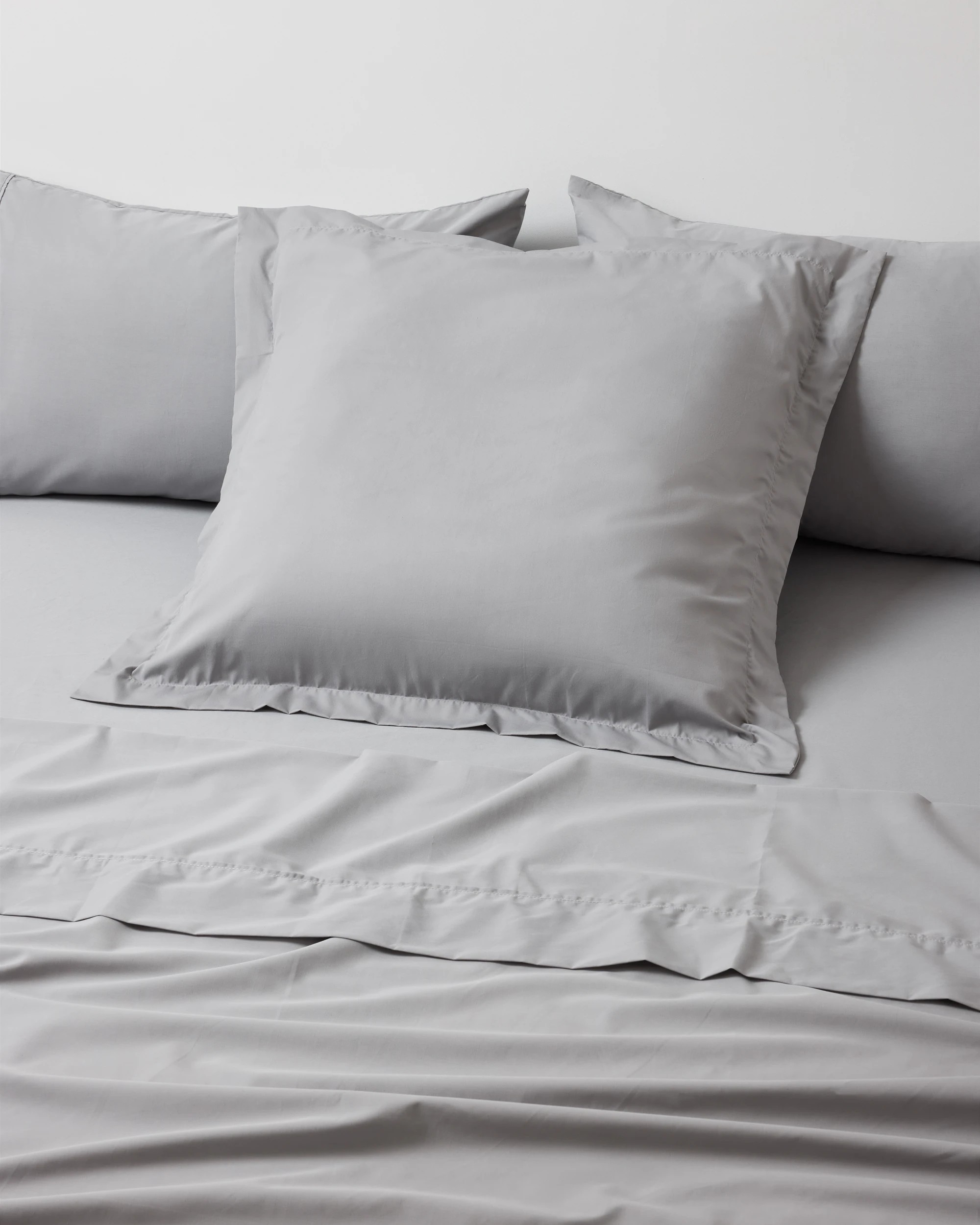 3 250 Thread Count Cotton Rich Standard Pillowcase - Light Grey, 3 of 8