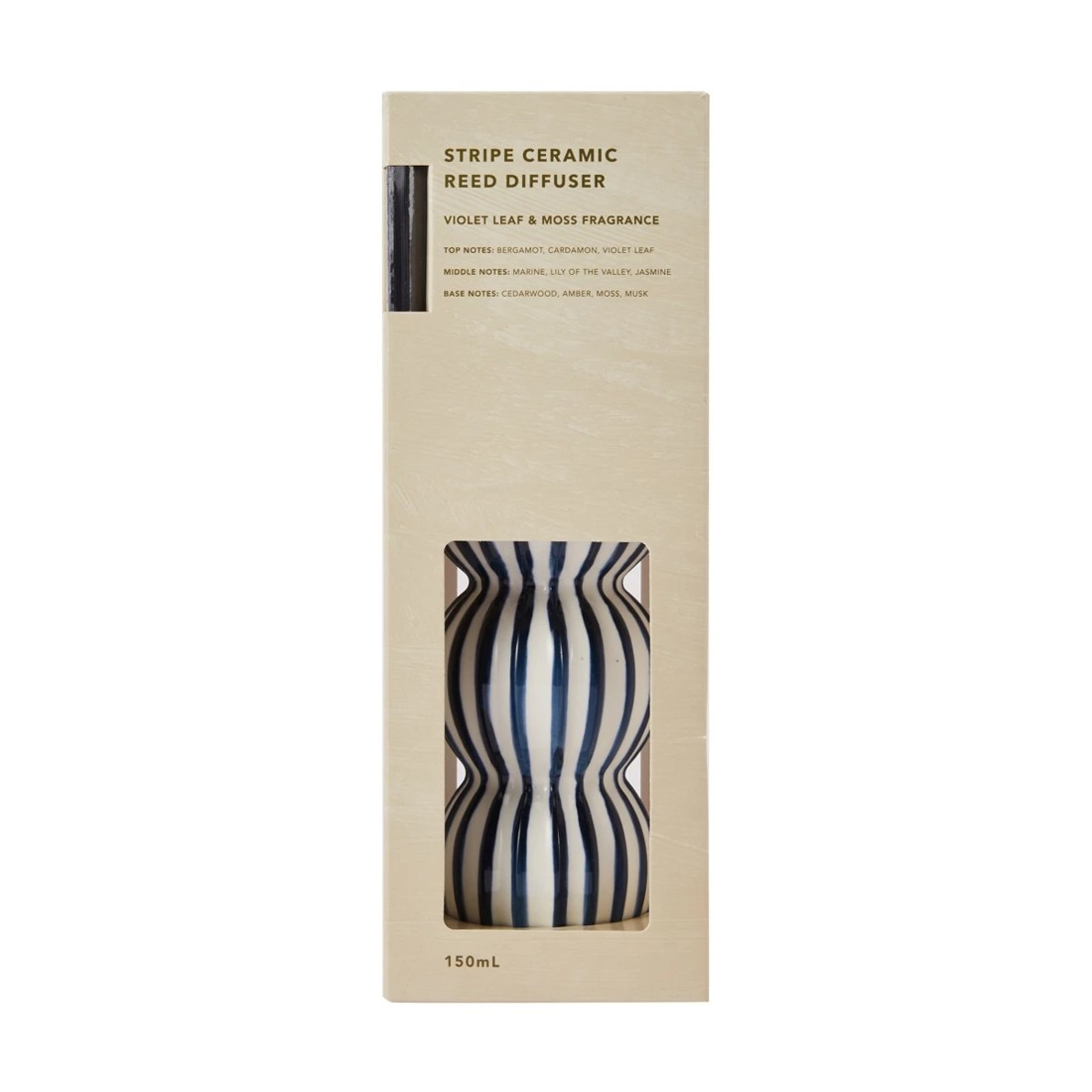 5 Stripe Ceramic Reed Diffuser 150ml, 5 of 6
