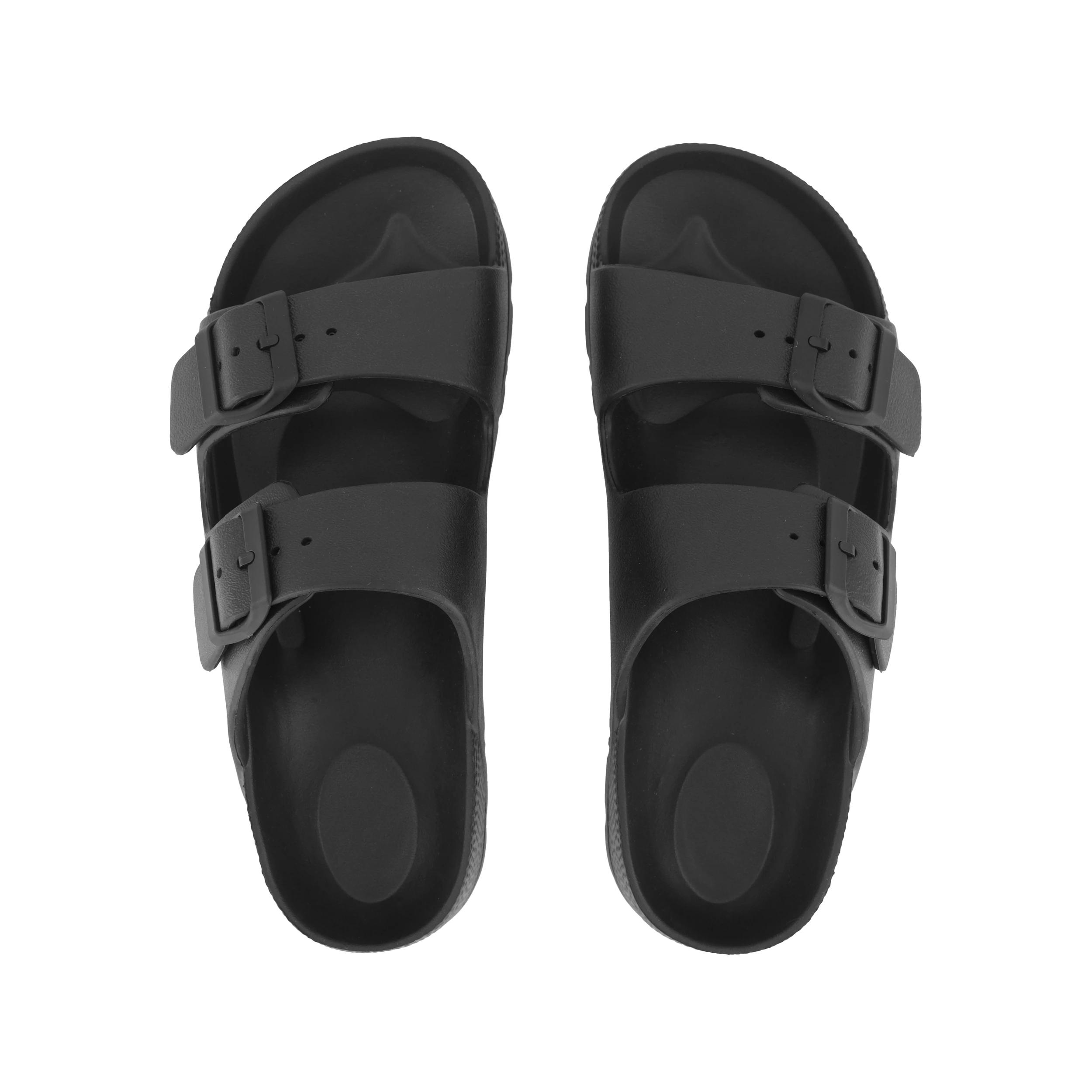 1 Two Band Beach Slides Black