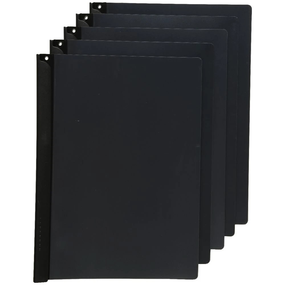 2 J.Burrows A4 Clamp Files 5 Pack Black, 2 of 4