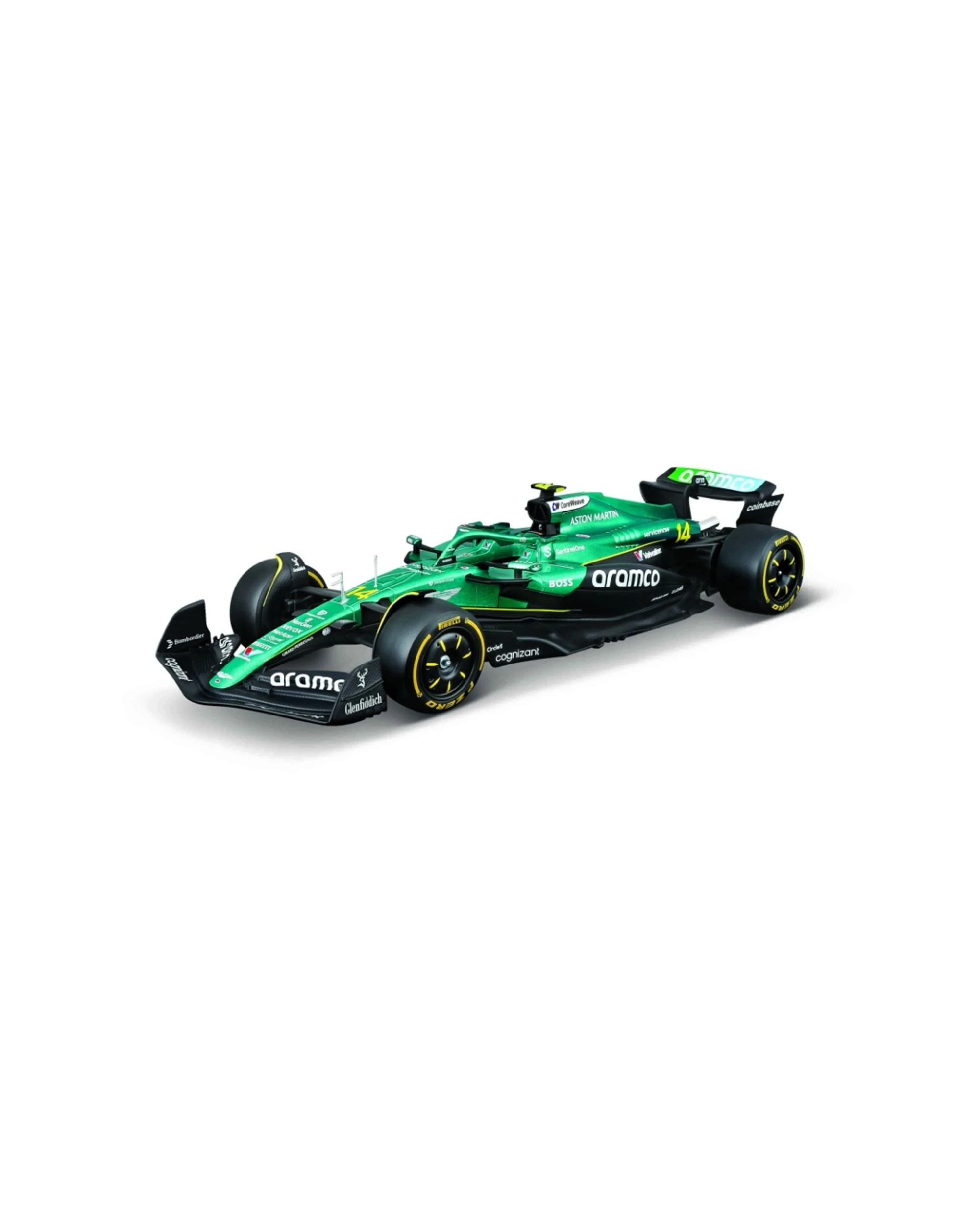 2 Bburago Aston Martin AMR 25 Model With Alonso Figurine 2025 Car Toy - Green, 2 of 3