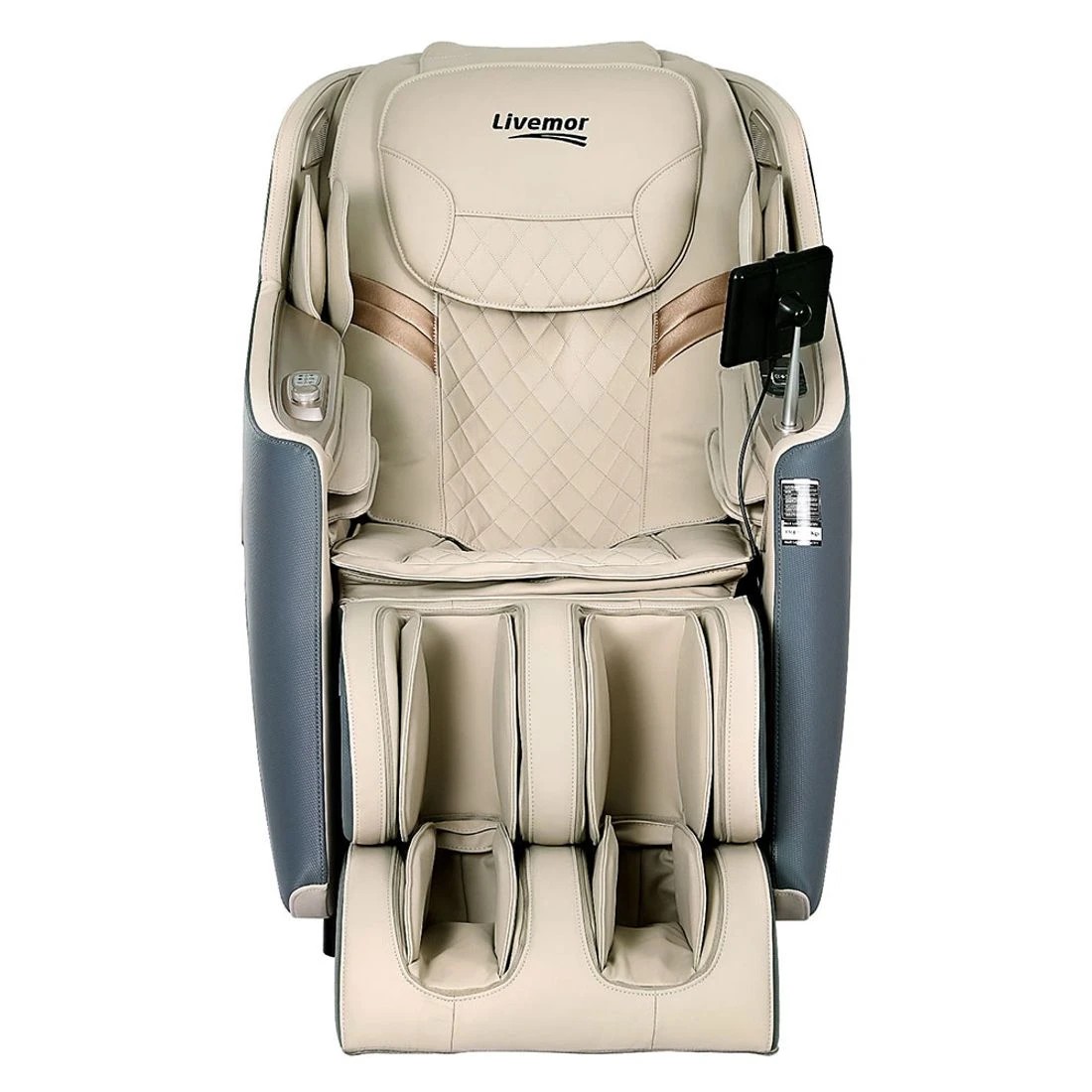 3 Livemor Massage Chair Electric Recliner Home Massager 3D Opal - Grey, 3 of 6