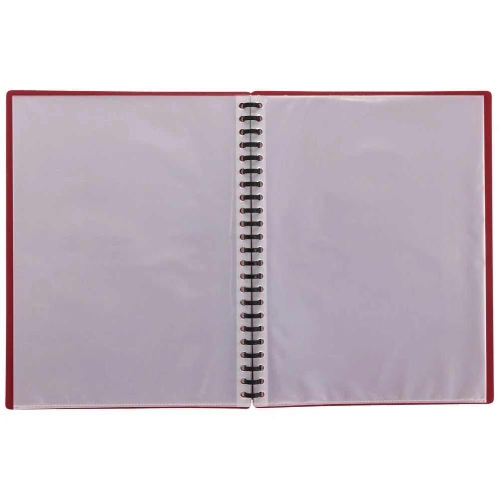 4 J.Burrows A4 Refillable Display Book 20 Pockets Red, 4 of 5