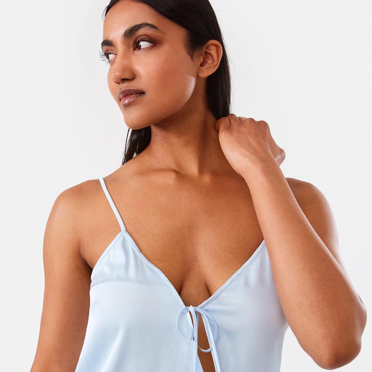 5 Sleeveless Asymmetrical Tie Front Top Blu Bysde, 5 of 7