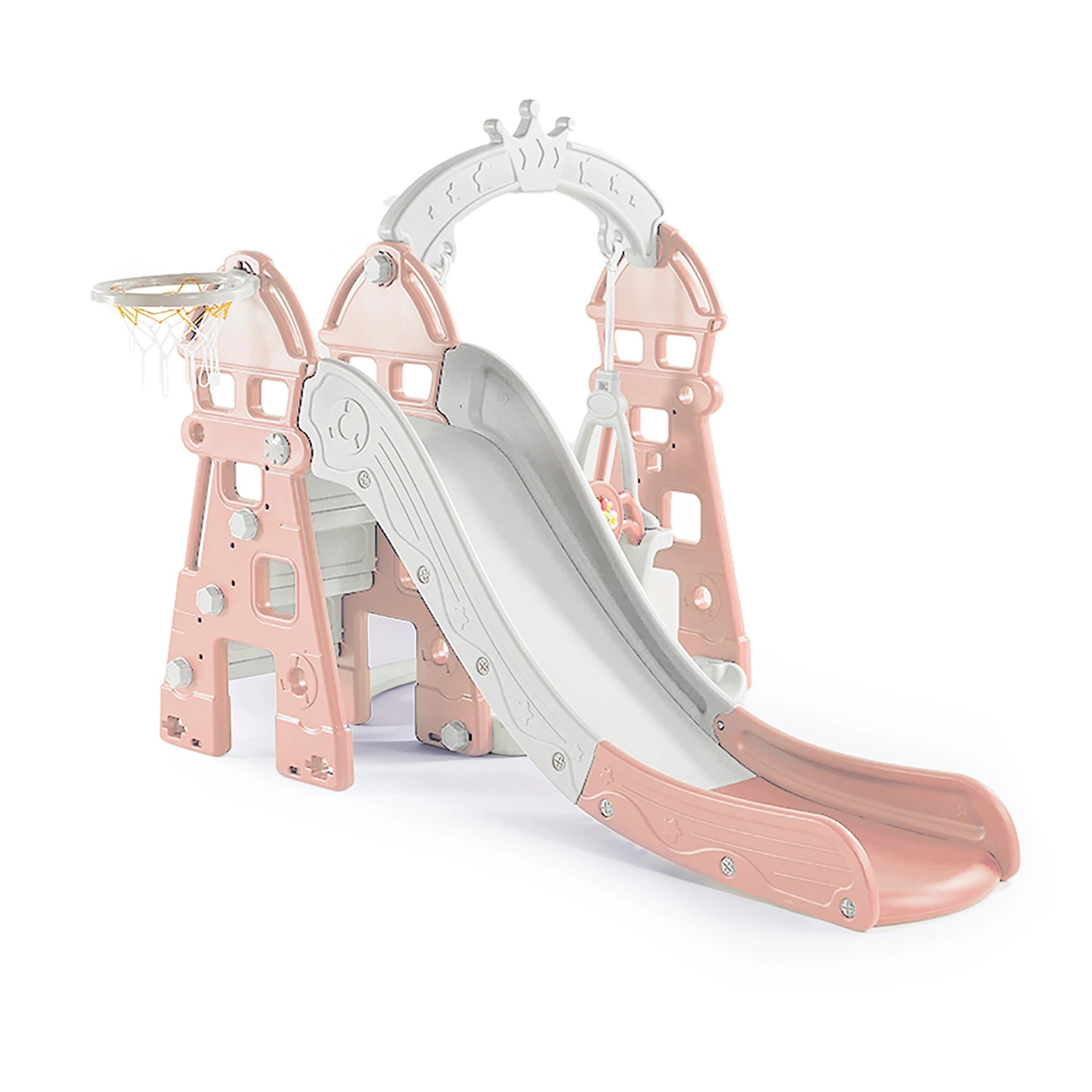 2 Bopeep 4in1 Kids Slide Swing Set - Pink, 2 of 6