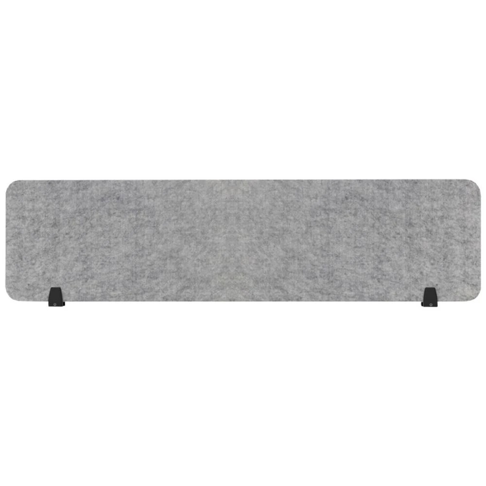 1 Furnx Eco Panel Screen Desk Mount 1490 x 400 mm Grey/Black Commercial Desking Accessories, 1 of 2