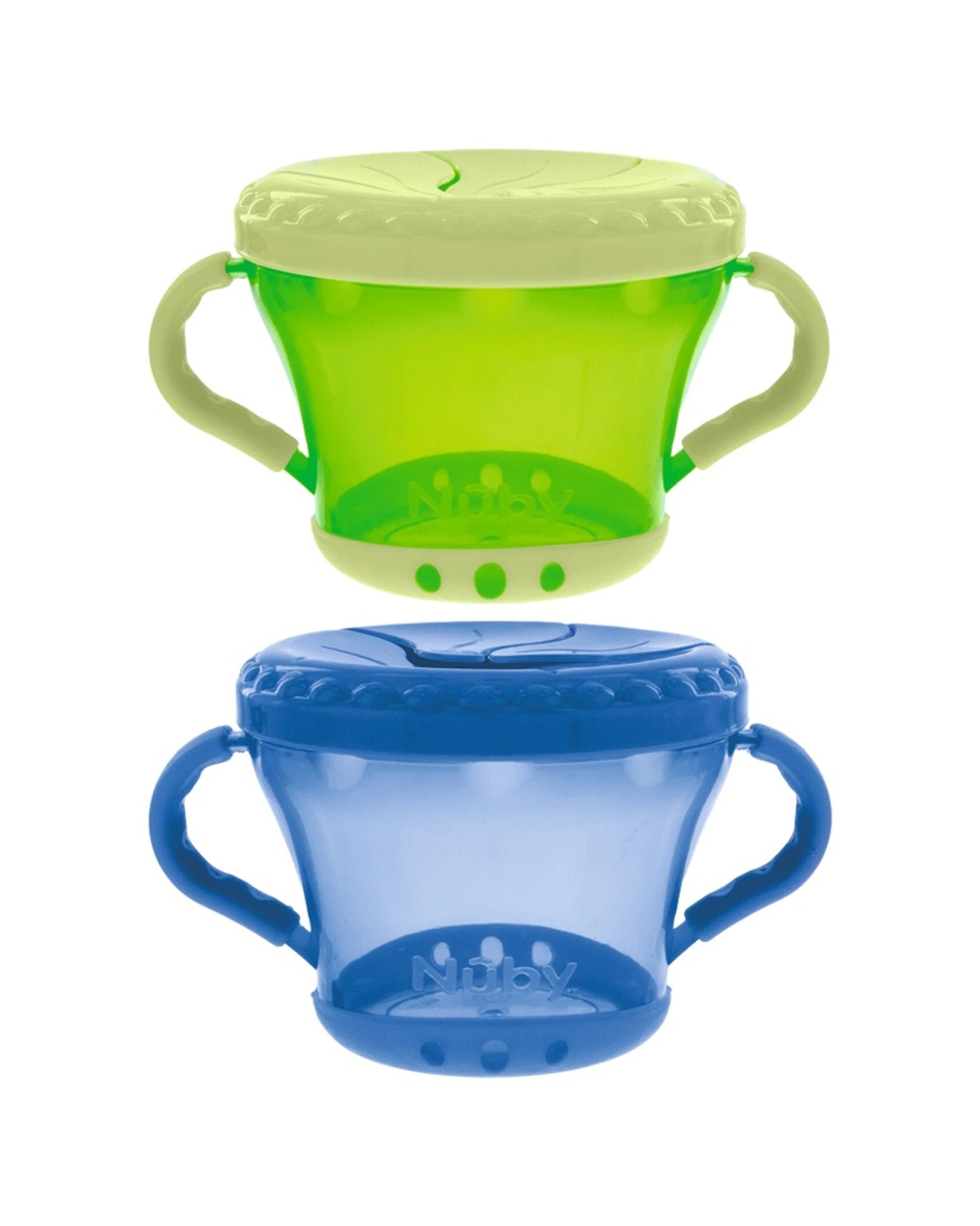 3 Nuby 2x 2pc Snack Keeper Soft Lid Kids Plastic Food Container Toddler - Multi, 3 of 3
