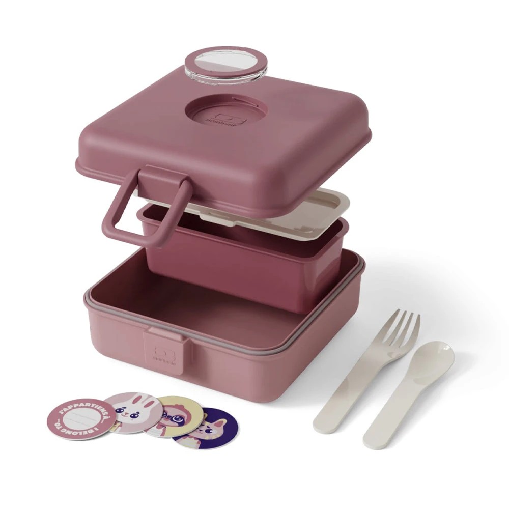 2 Monbento Mb Sandwich Lunch Box Snacky Blush - Pink - Pink, 2 of 4