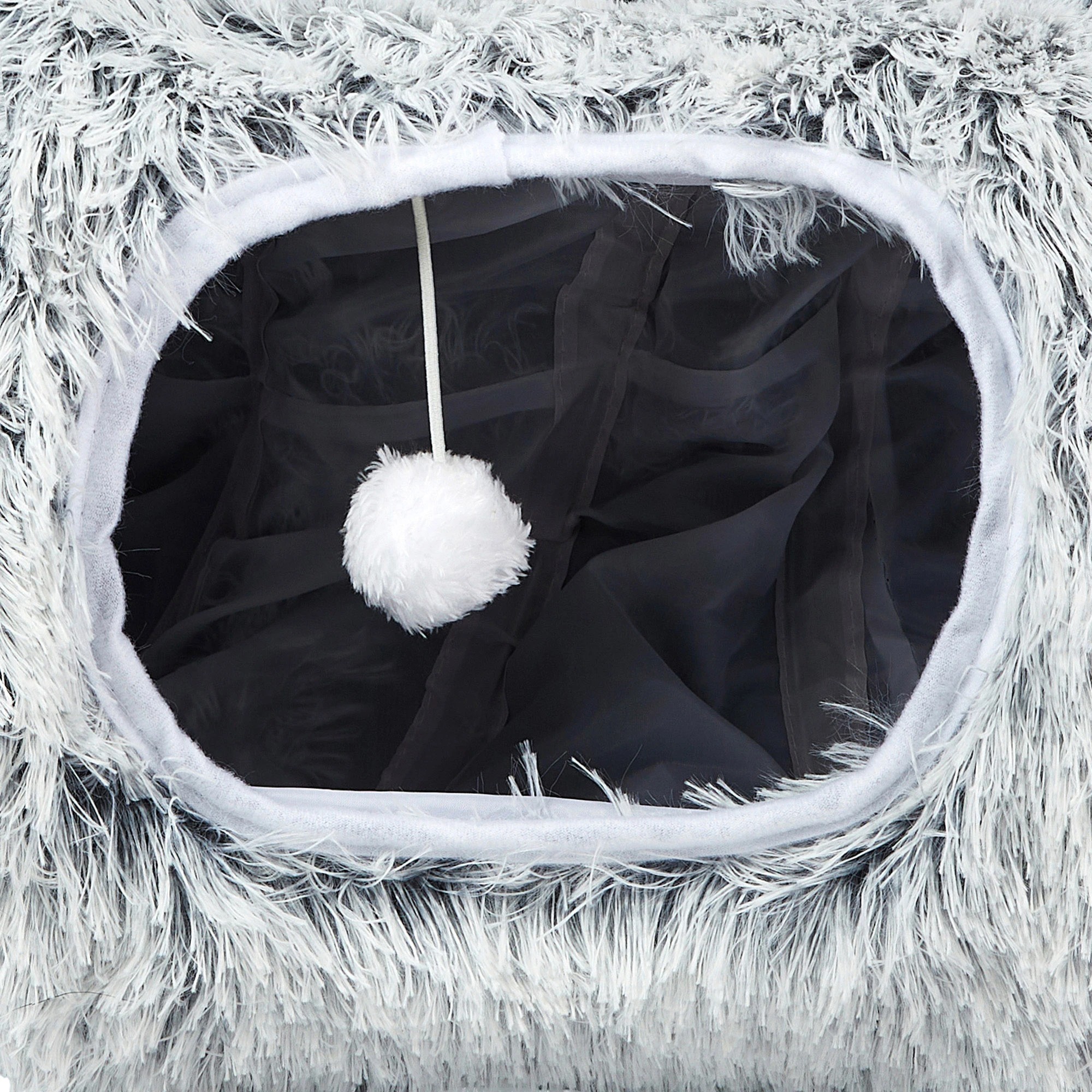 4 Pawz Cat Tunnel Soft Mat Foldable Funny Exercise Plush Kitten Play Tube Grey, 4 of 8