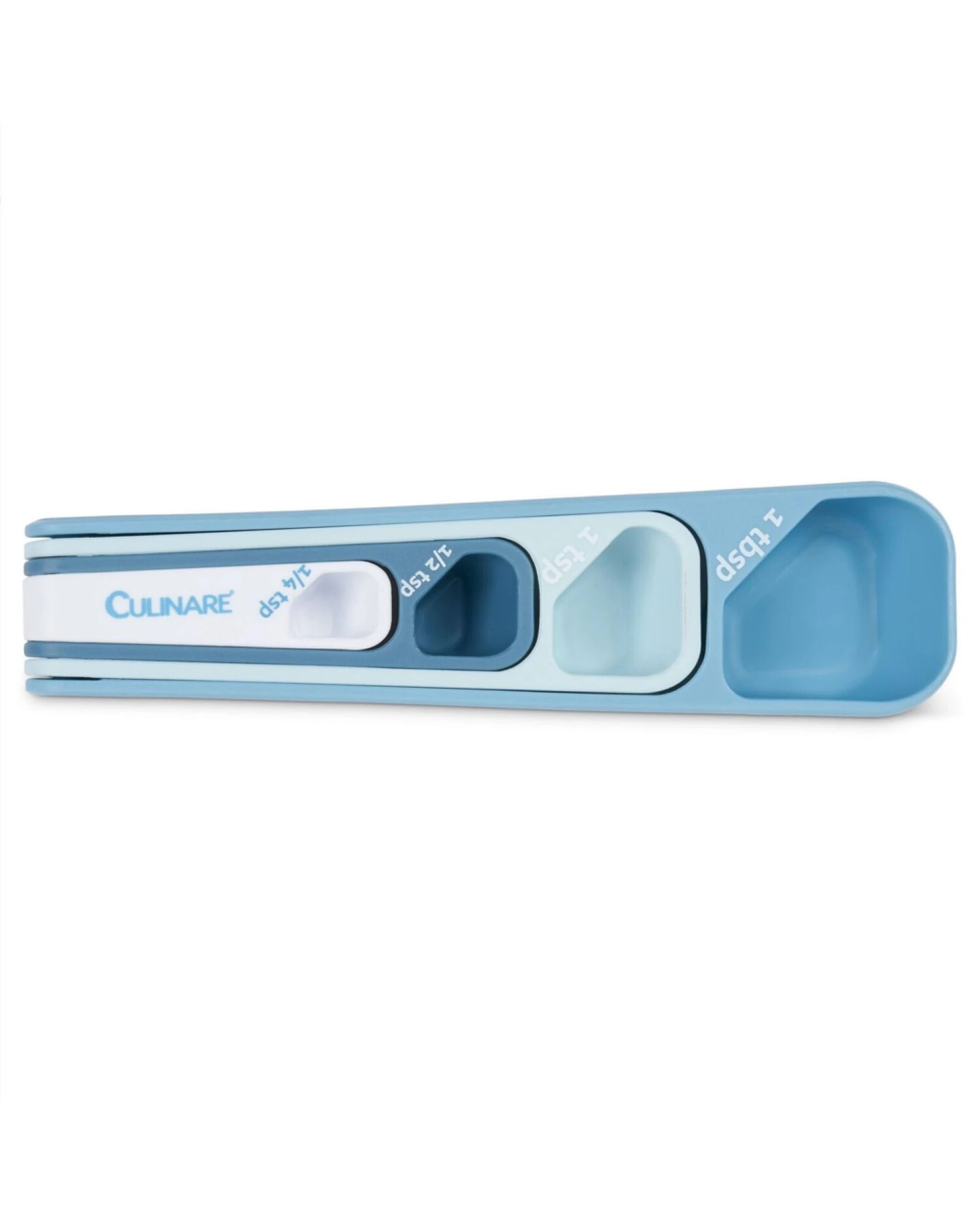 3 Culinare 4pc Set 16cm Plastic Measuring Spoons Set Kitchen Baking - Blue, 3 of 4