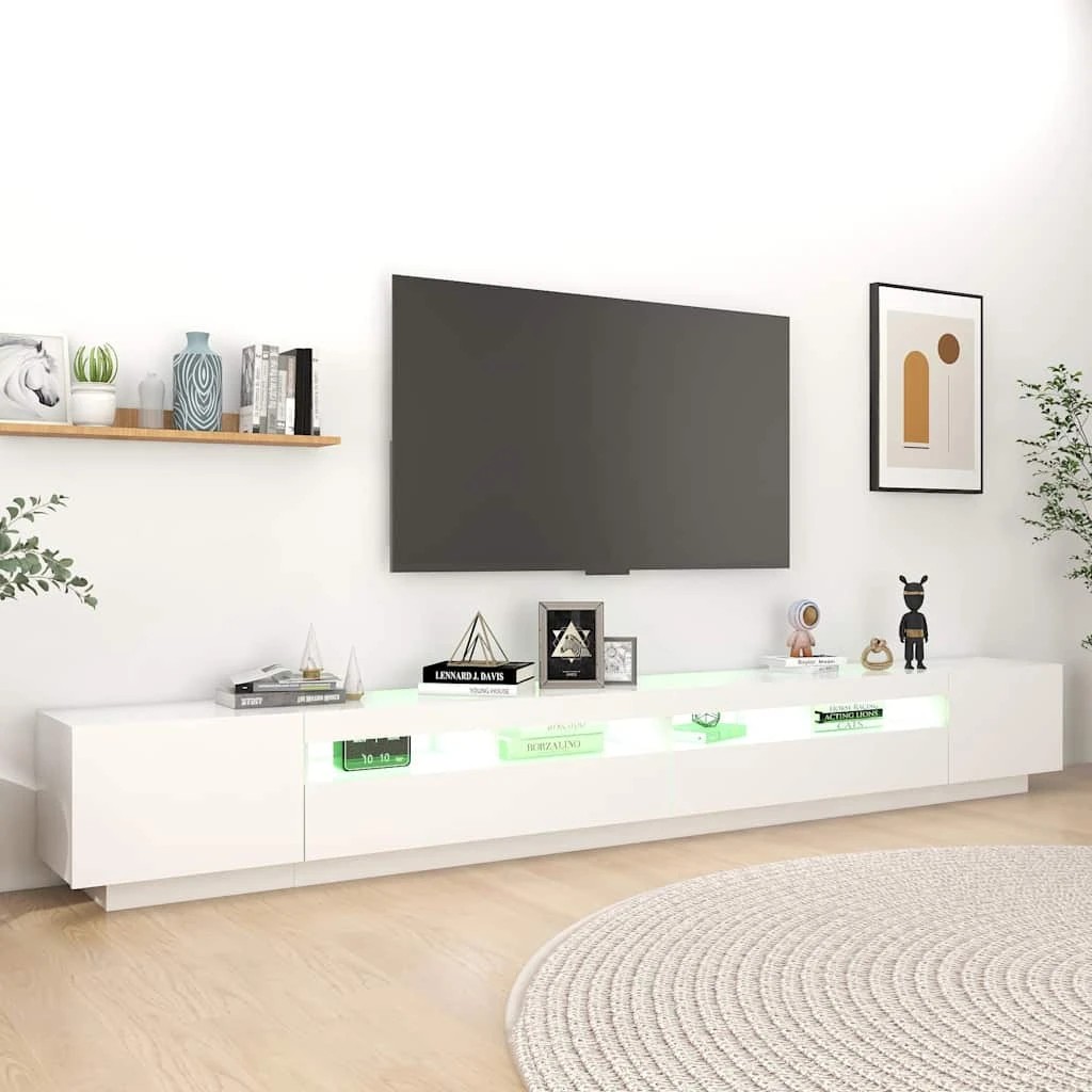 5 Vidaxl Tv Cabinet Tv Cabinet With Led Light - White, 5 of 10