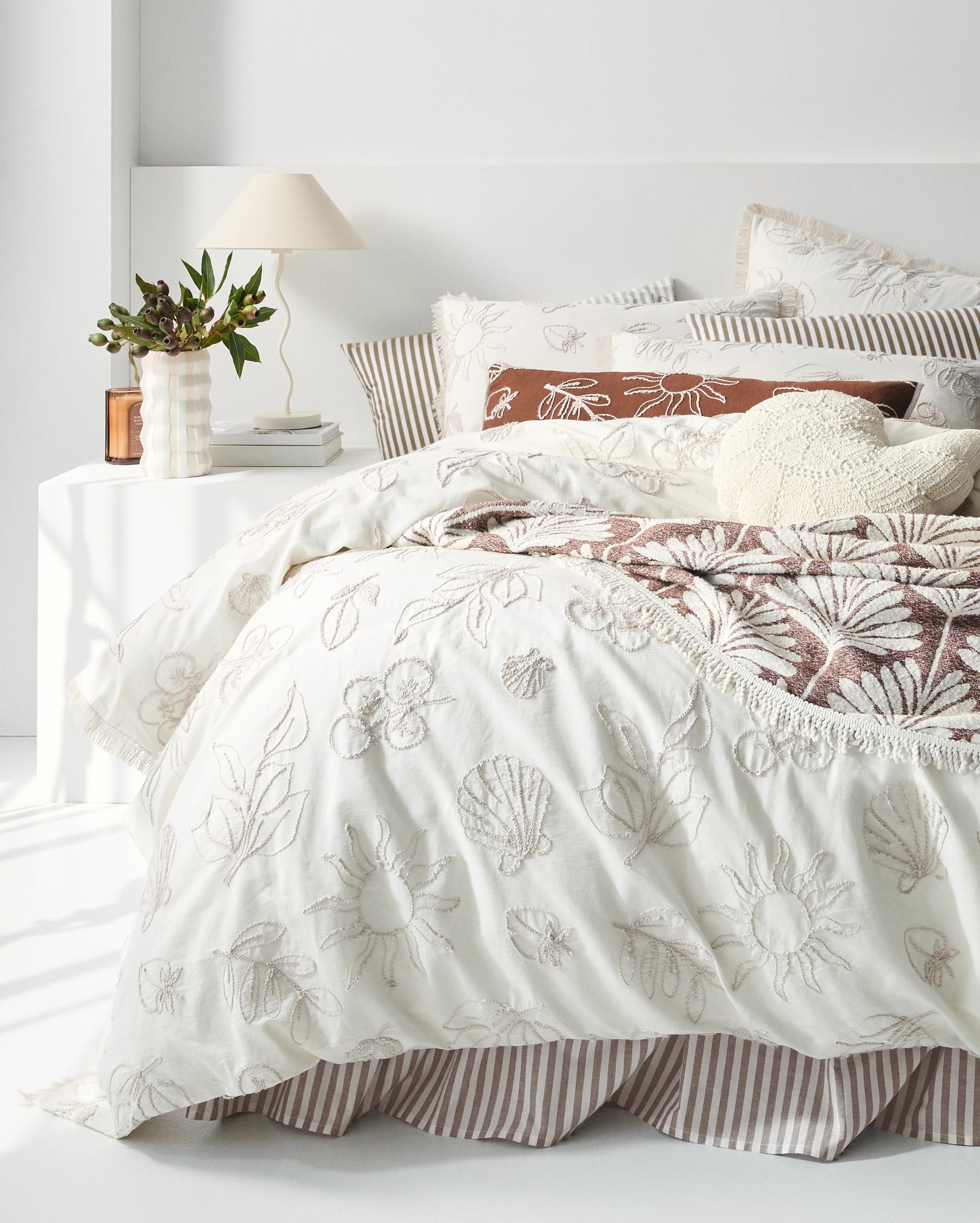 2 Target Lunar Embroidered Cotton Quilt Cover Set - King Bed - White, 2 of 8