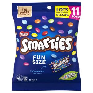 11 Pack Nestle Smarties Chocolate Fun Pack Bag 