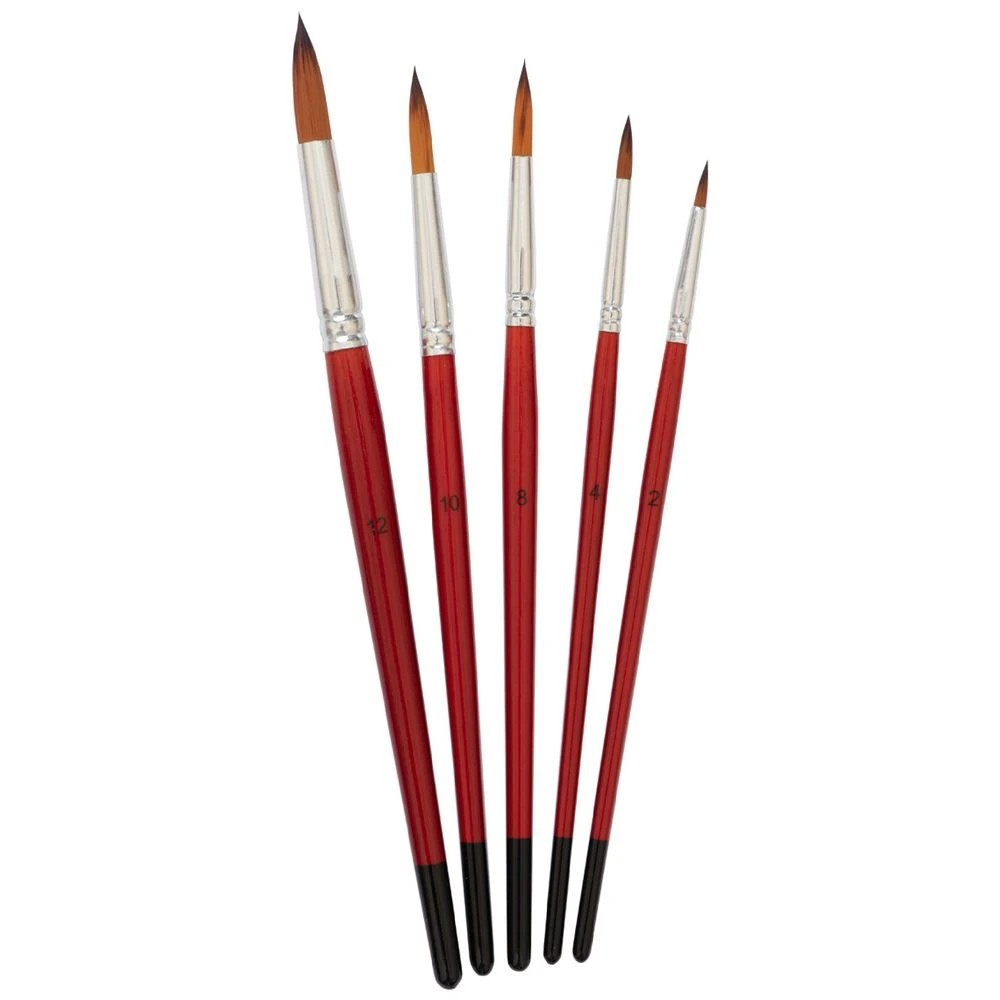 1 Born Round Taklon Paintbrush Set 5 Pack, 1 of 5