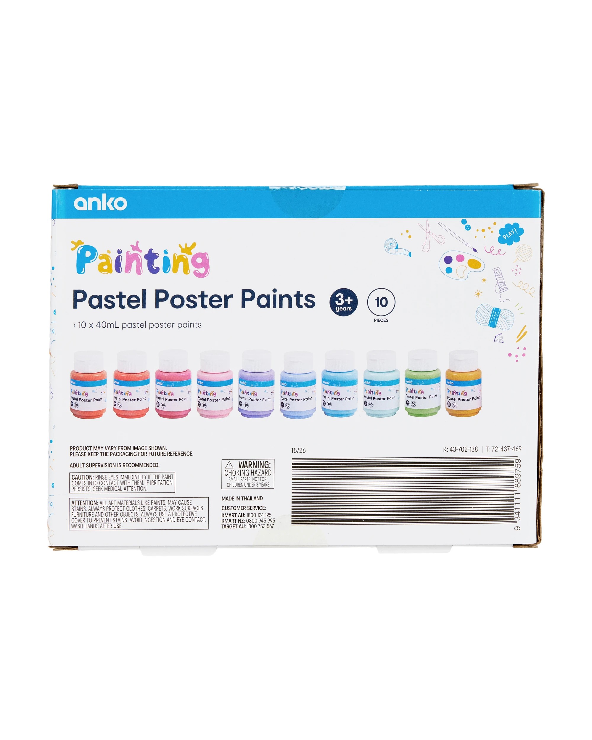 3 10 Pack Poster Paint Set, 3 of 3