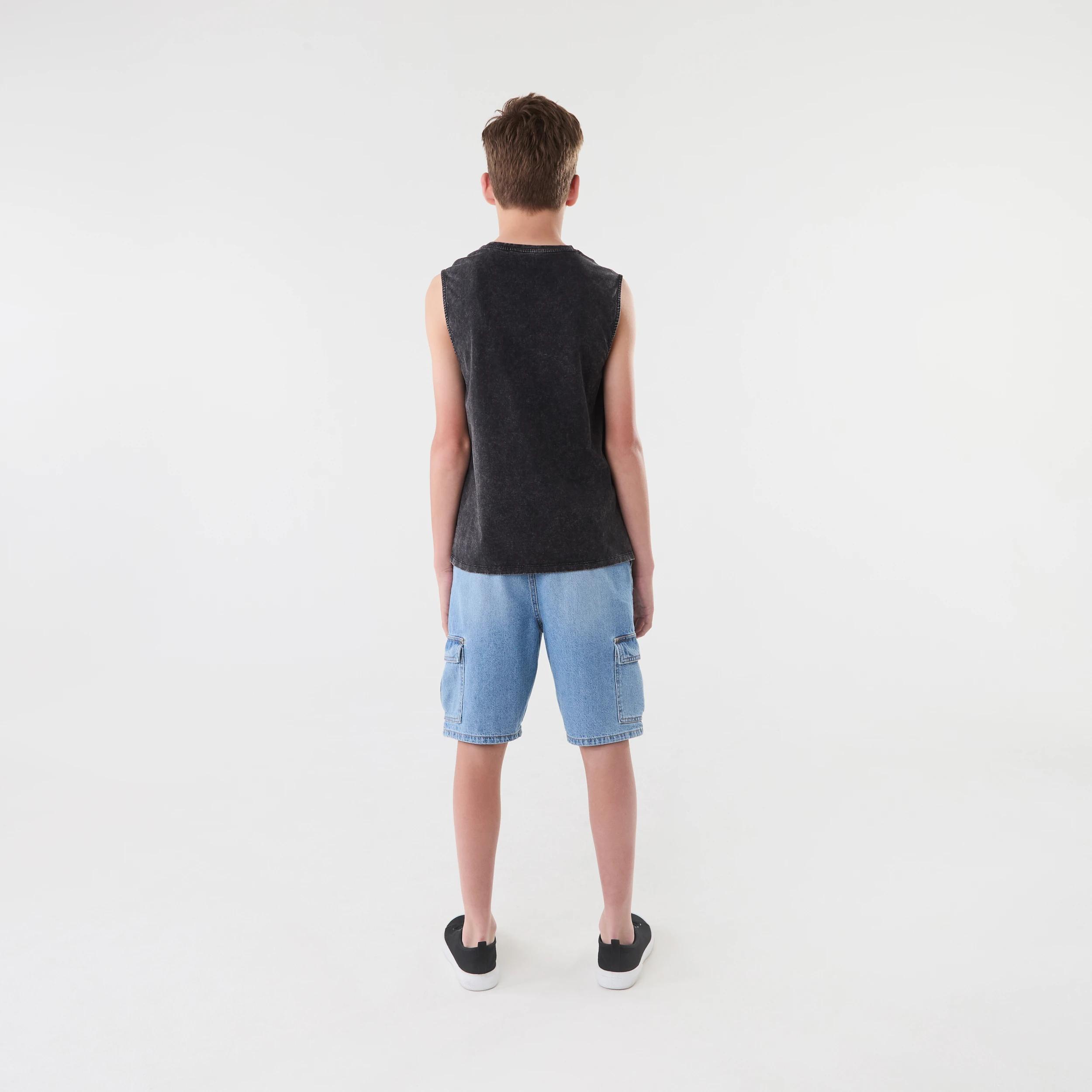 8 Sleeveless Wash Muscle Black, 8 of 8