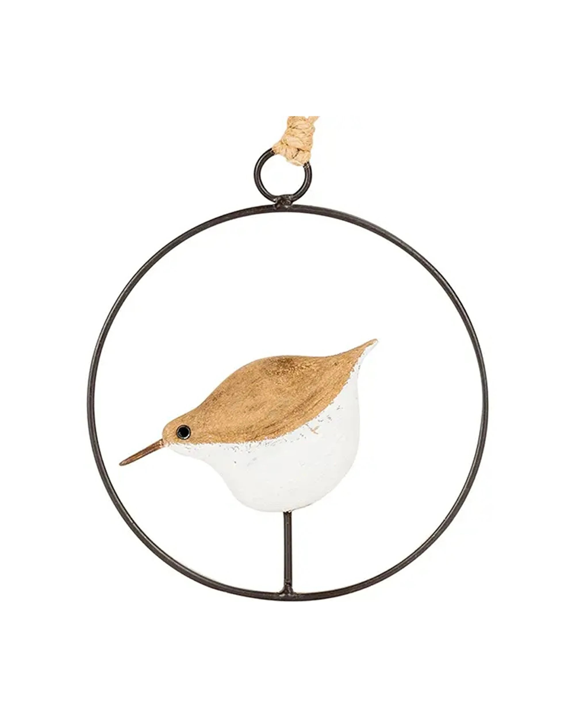 5 Alfresco 12cm Timber Ring Wall Mount Hanging Home Decor Whale Bird - Natural, 5 of 5