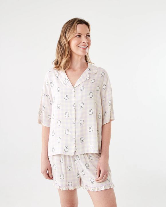 Miffy License Frill Woven Boxy Pyjama Set