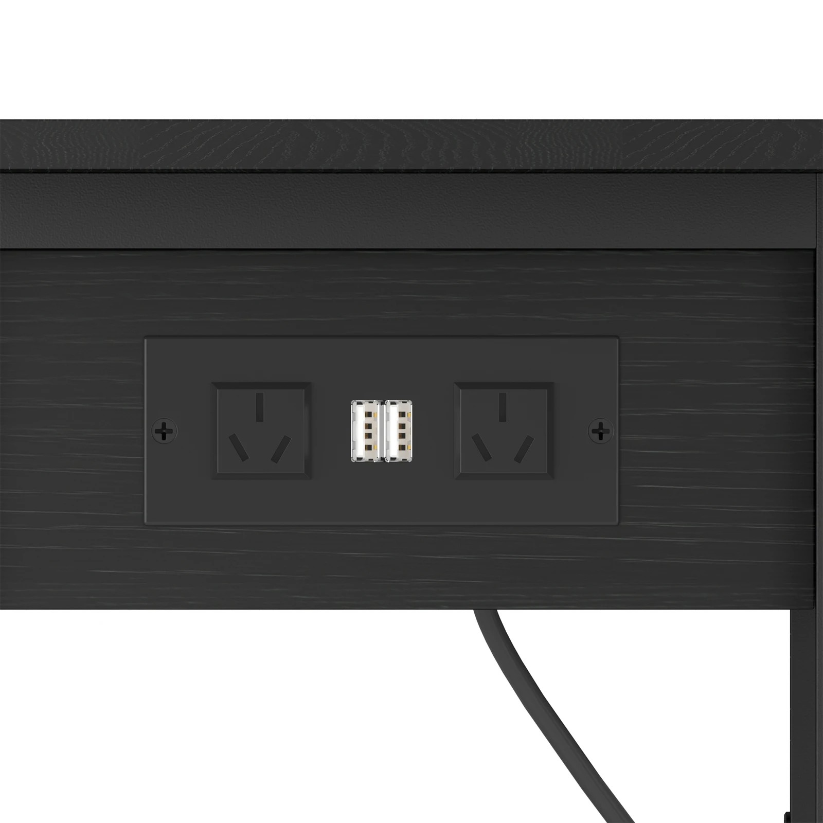 3 Advwin Flip Top Side Table  W/ Charging Station Black, 3 of 6