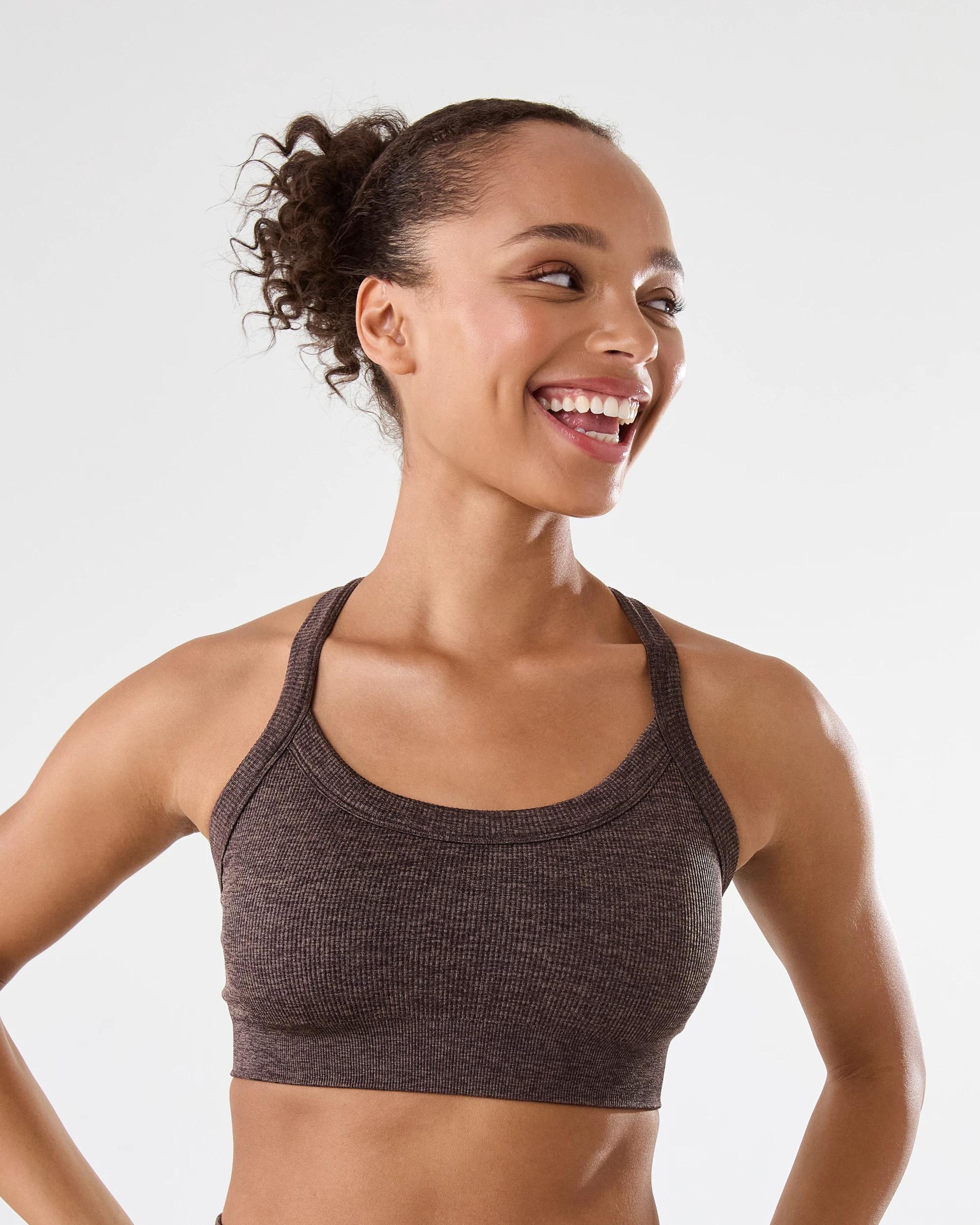 5 Active Womens Seamfree Support Crop Top Drk Espres, 5 of 9