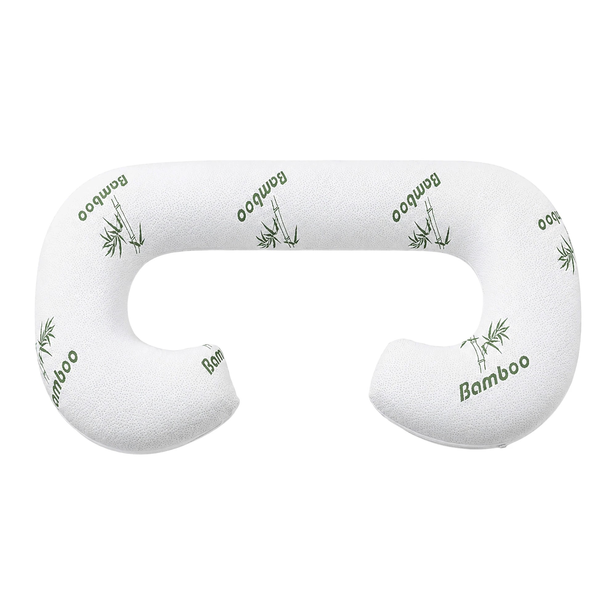 4 Giselle Bedding Pregnancy Pillow for Side Sleepers C-Shaped Maternity Body Pillow - White, 4 of 9