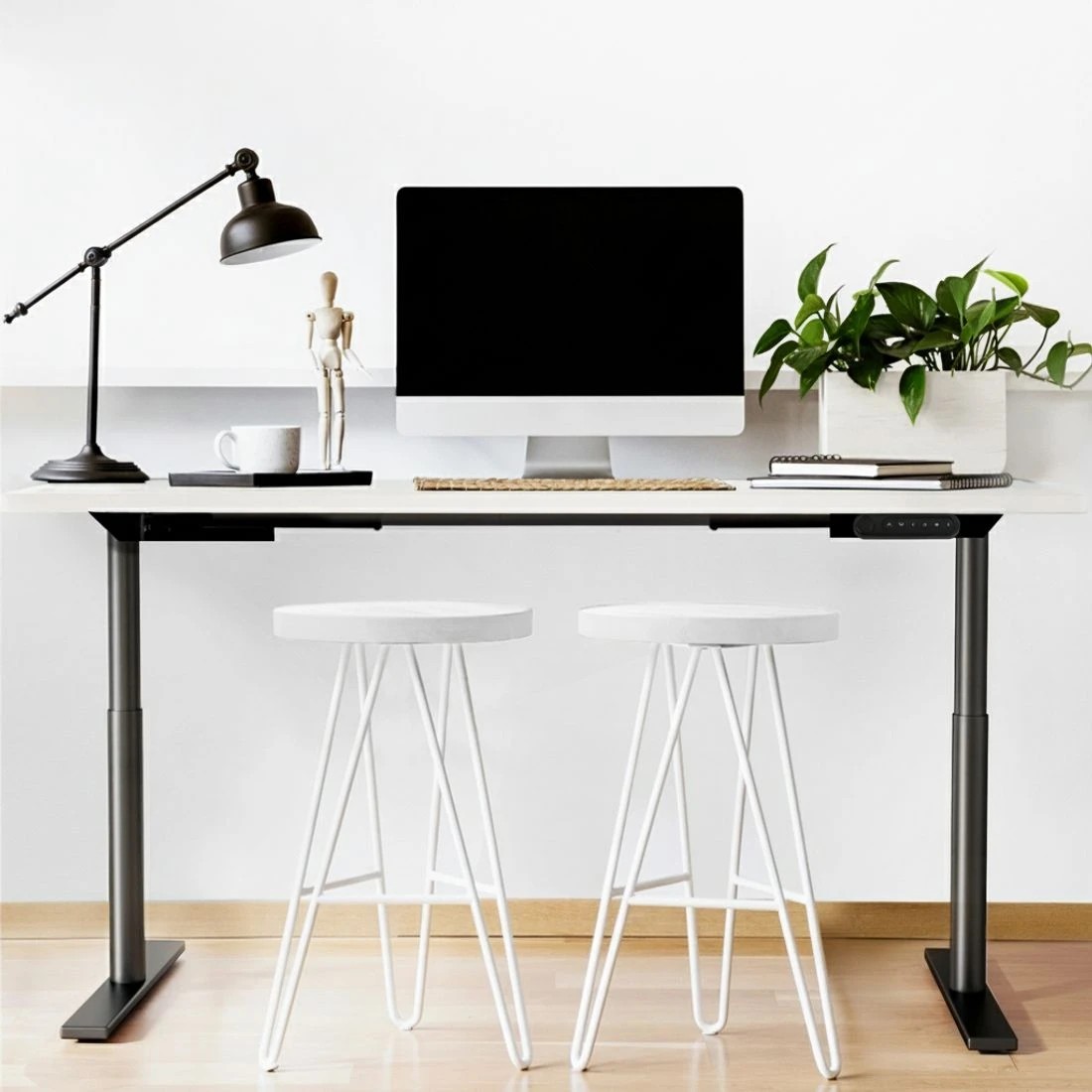 6 Artiss Standing Desk Motorised Electric Dual Motor  140CM - White, 6 of 6