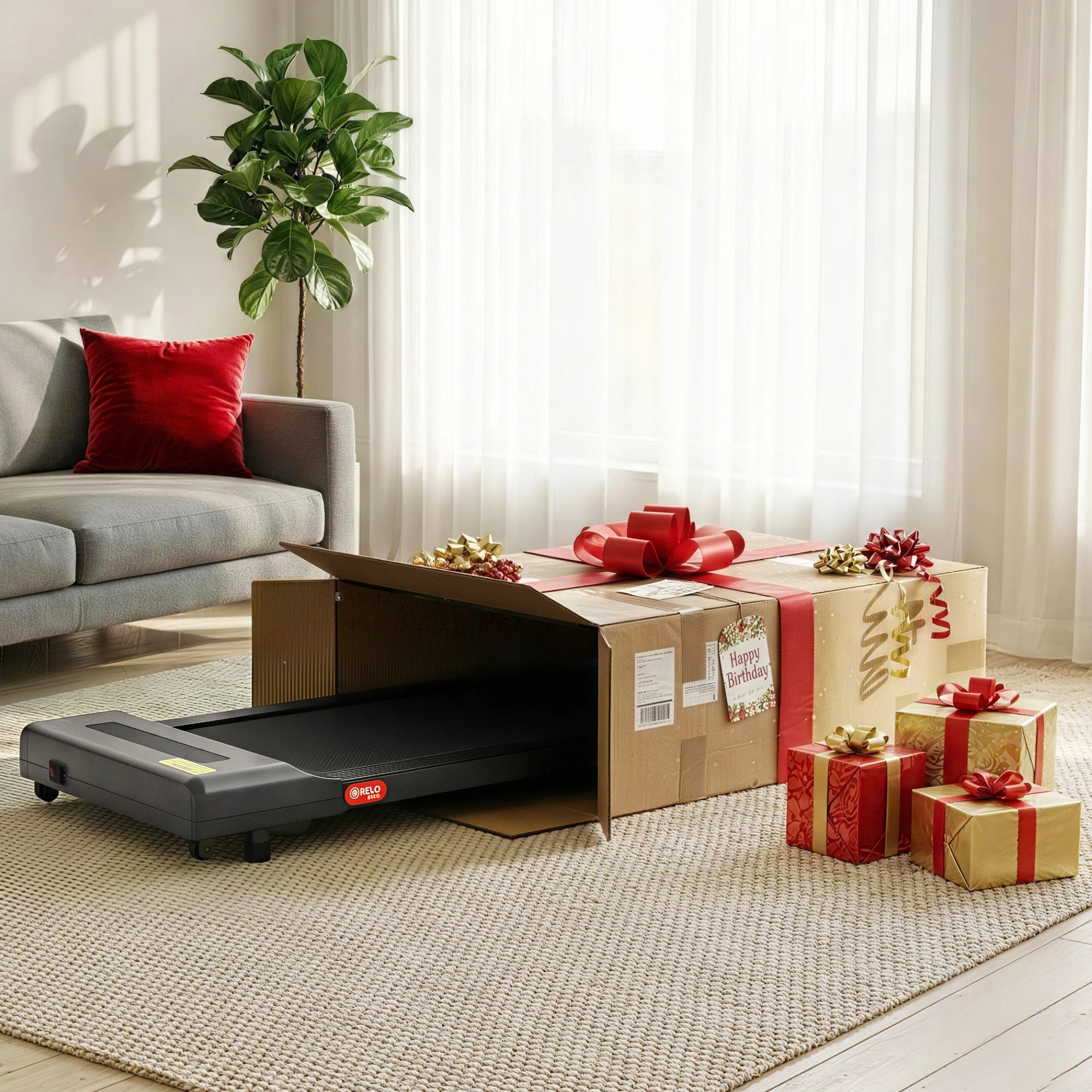9 Everfit 2 in 1 Treadmill Electric Walking Pad Under Desk Home Gym Fitness 400mm - Grey, 9 of 10