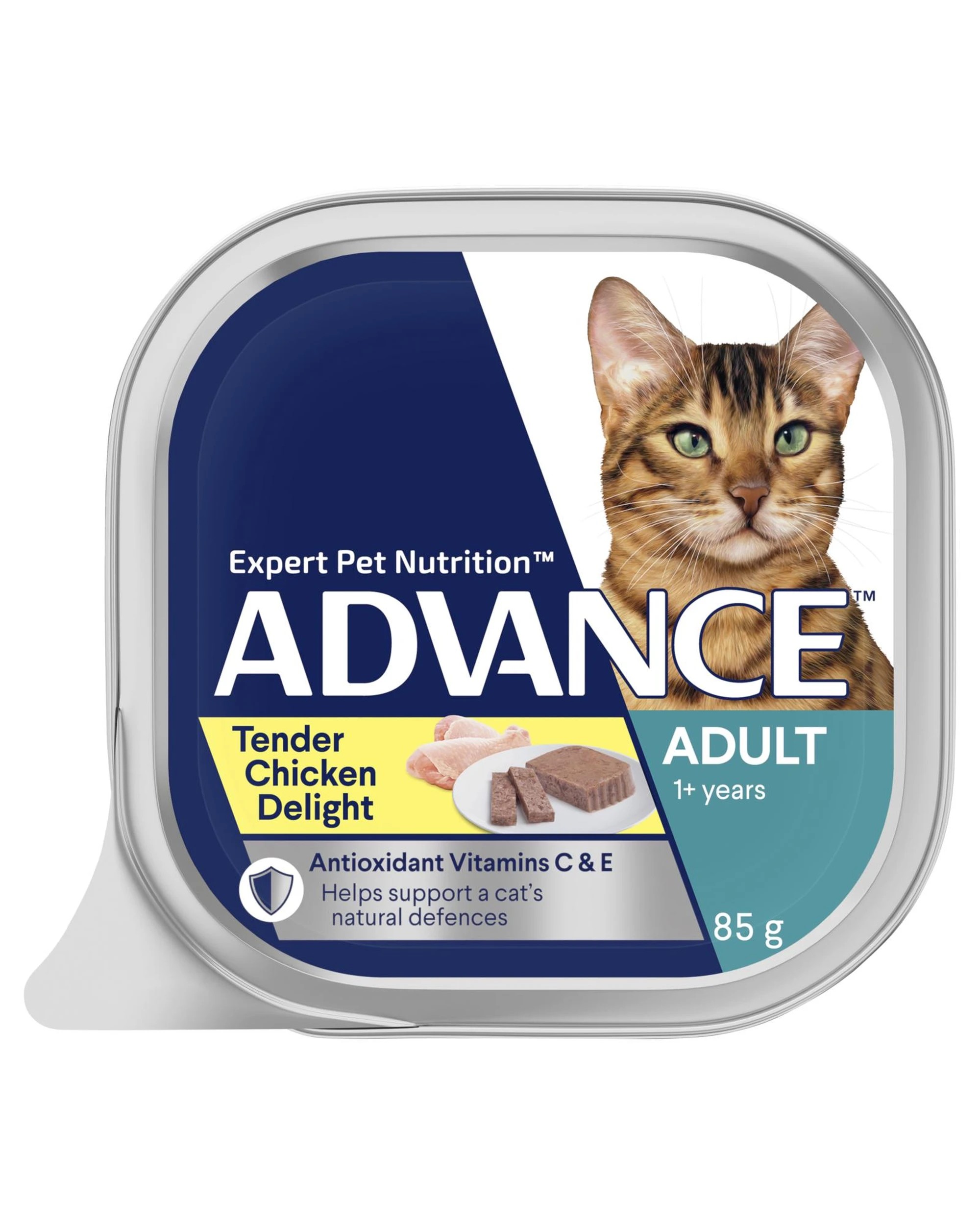 1 Advance Adult 1+ Wet Cat Food Tender Chicken Delight 7 x 85g, 1 of 3