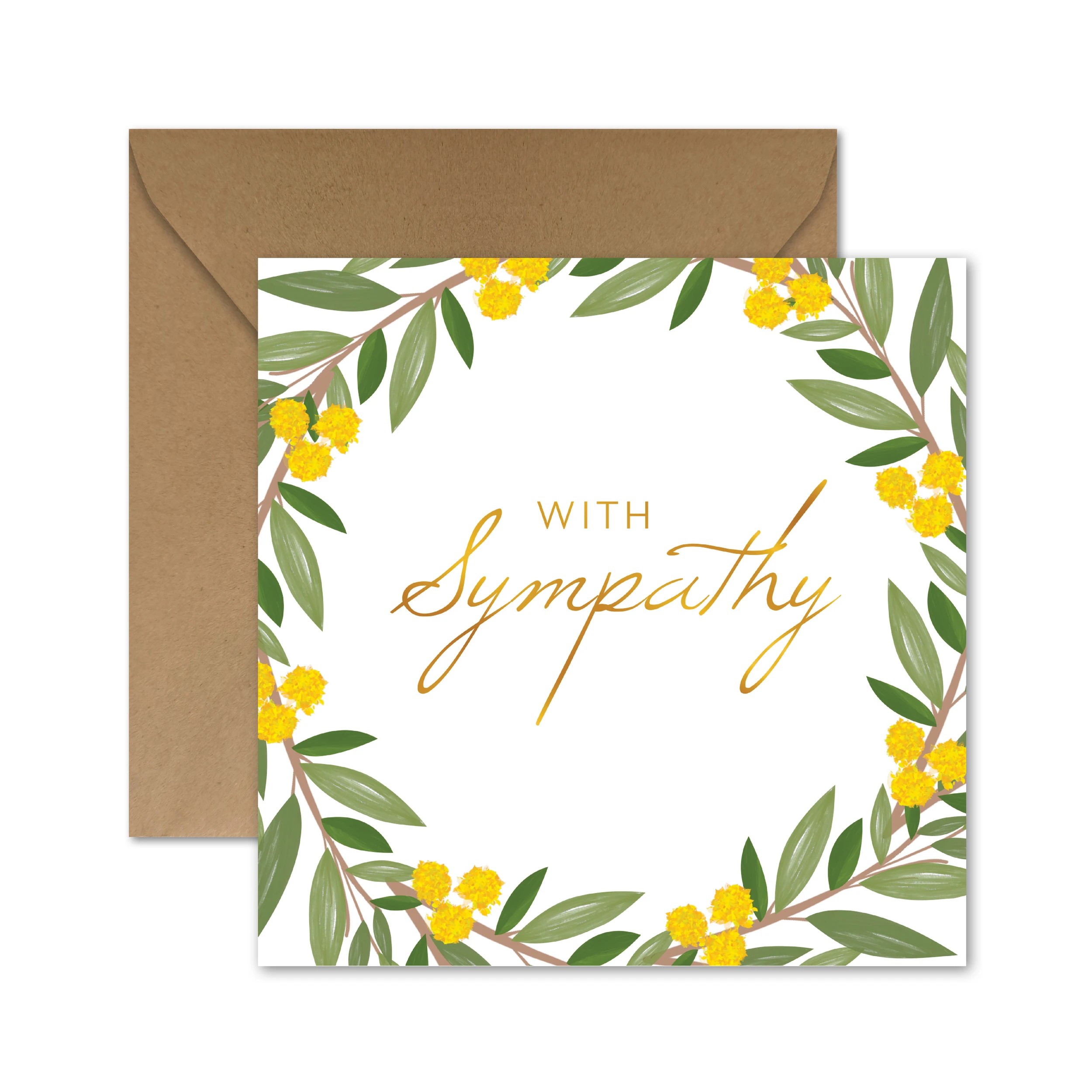 1 Hallmark Sympathy Card - Wattle Wreath, 1 of 3