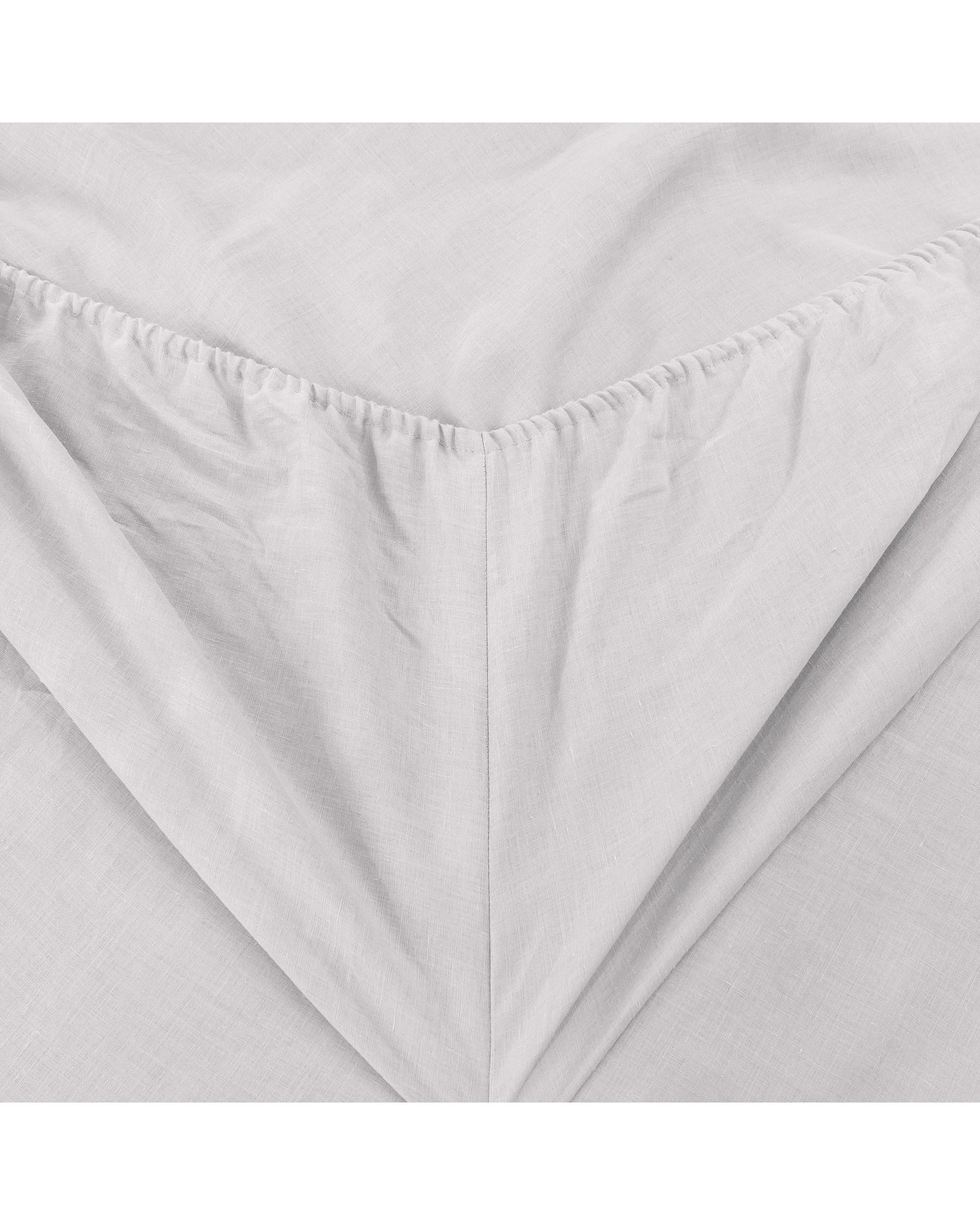 6 Natural Home Vintage Washed 100% Hemp Sheet Set - King Bed - Dove Grey, 6 of 8